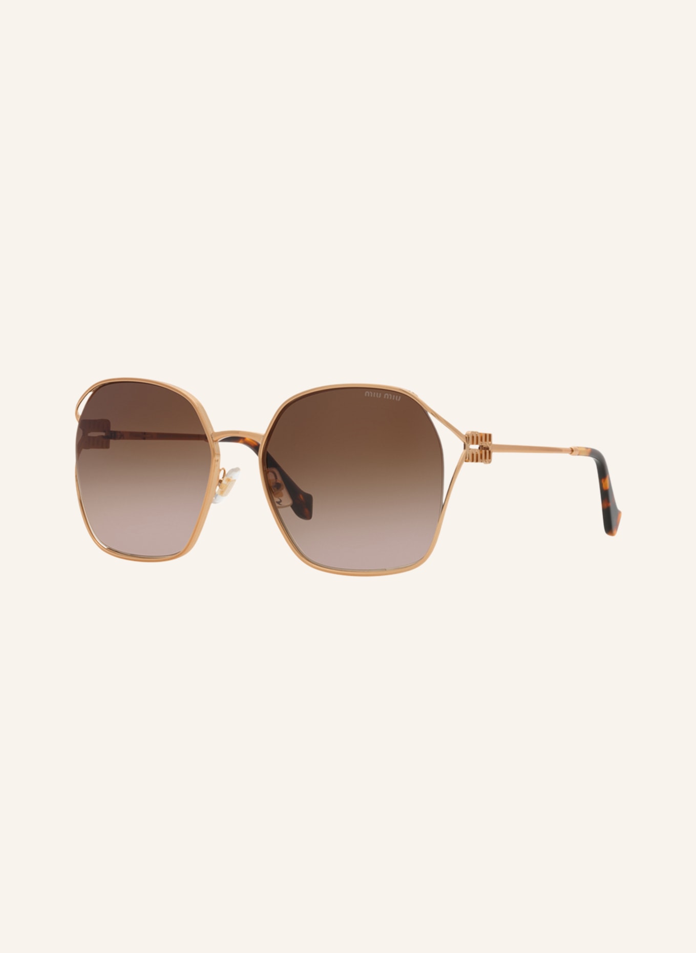 MIU MIU Sonnenbrille MU52WS, Farbe: 7OE6S1 - GOLD/ BRAUN VERLAUF (Bild 1)