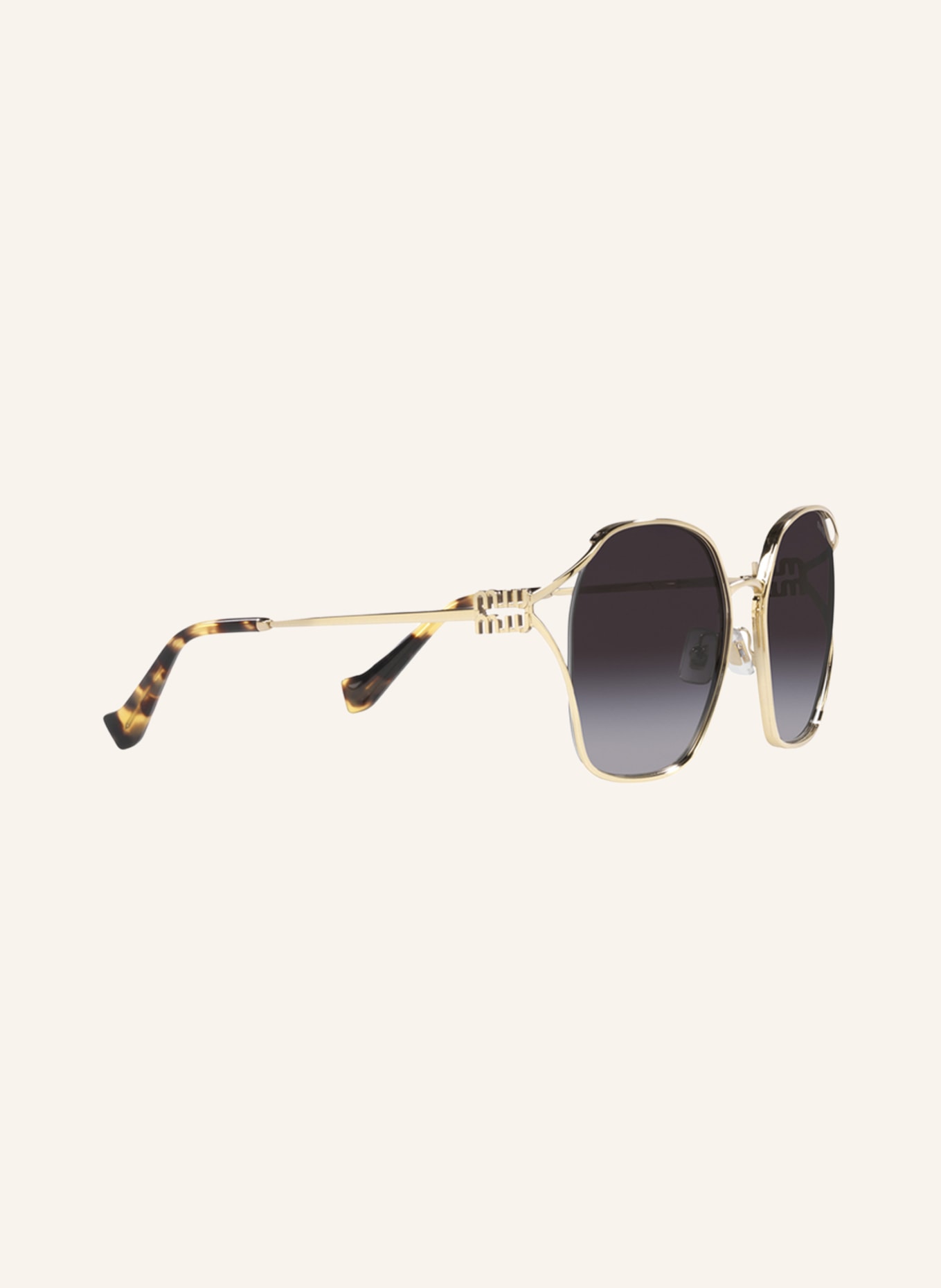 MIU MIU Sunglasses MU52WS, Color: ZVN5D1 - GOLD/DARK GRAY GRADIENT (Image 3)