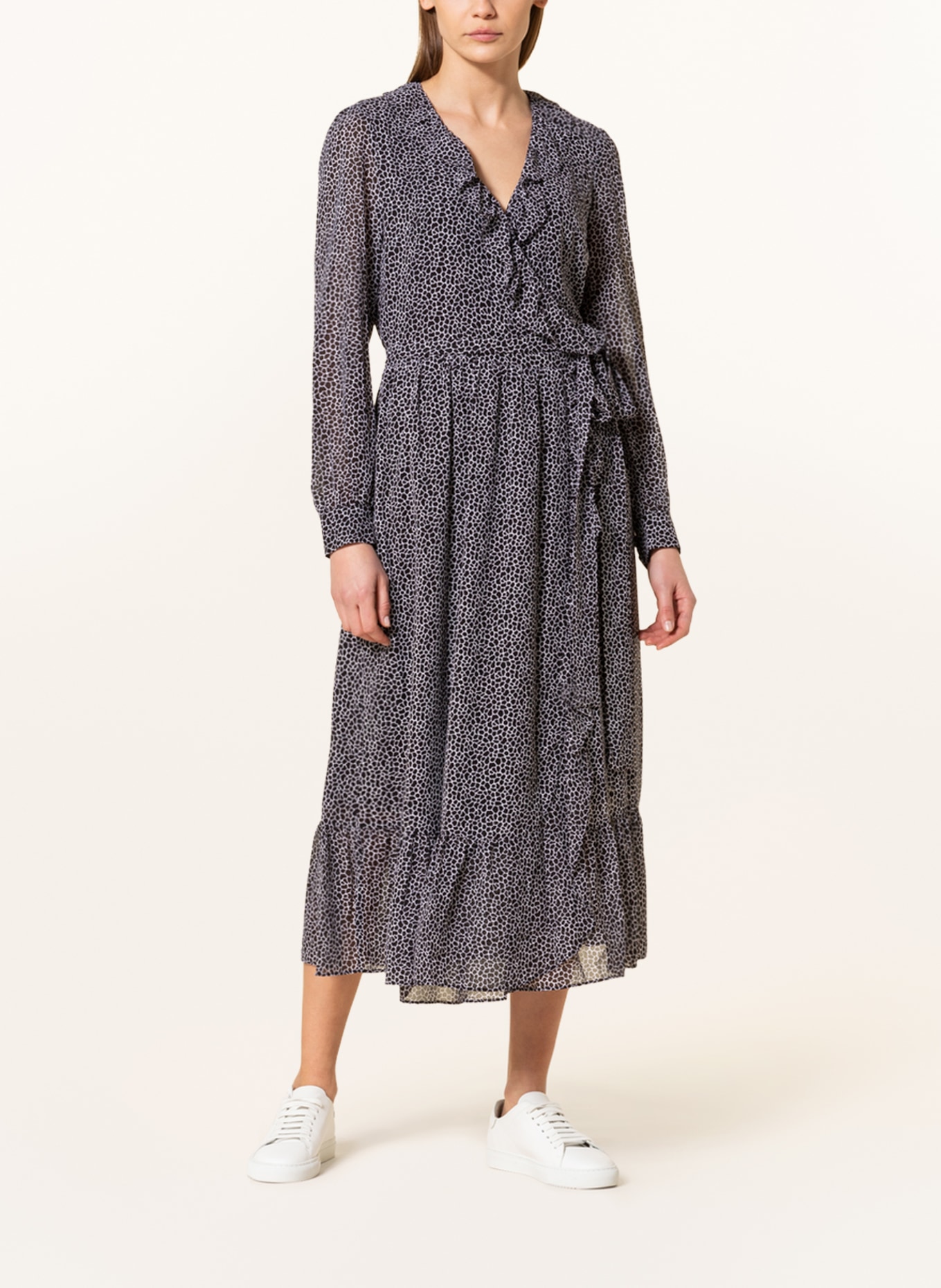 MICHAEL KORS Sukienka w stylu kopertowym, Kolor: CZARNY/ BIAŁY (Obrazek 2)