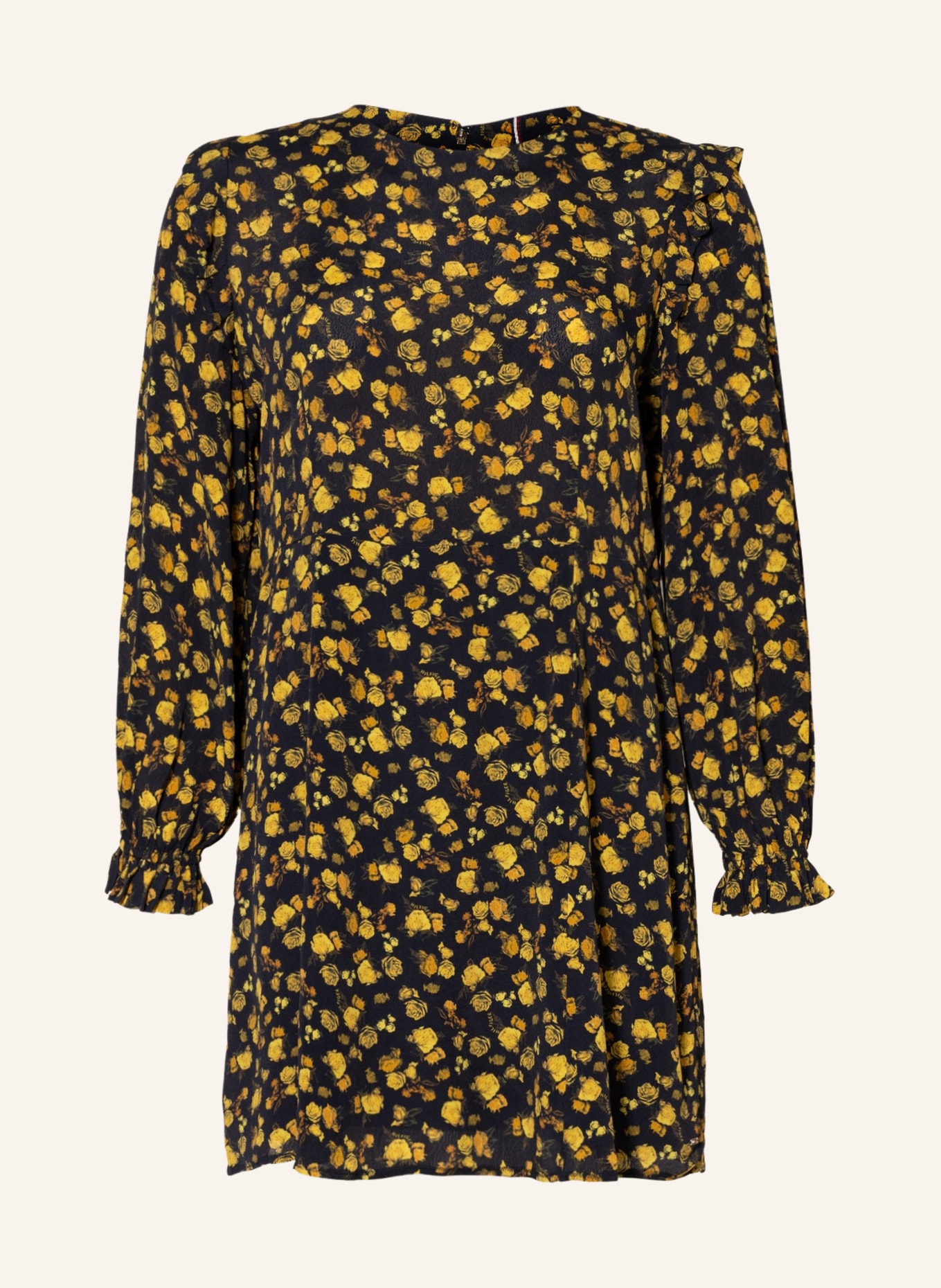 TOMMY HILFIGER Kleid mit Rüschen, Farbe: SCHWARZ/ GELB (Bild 1)