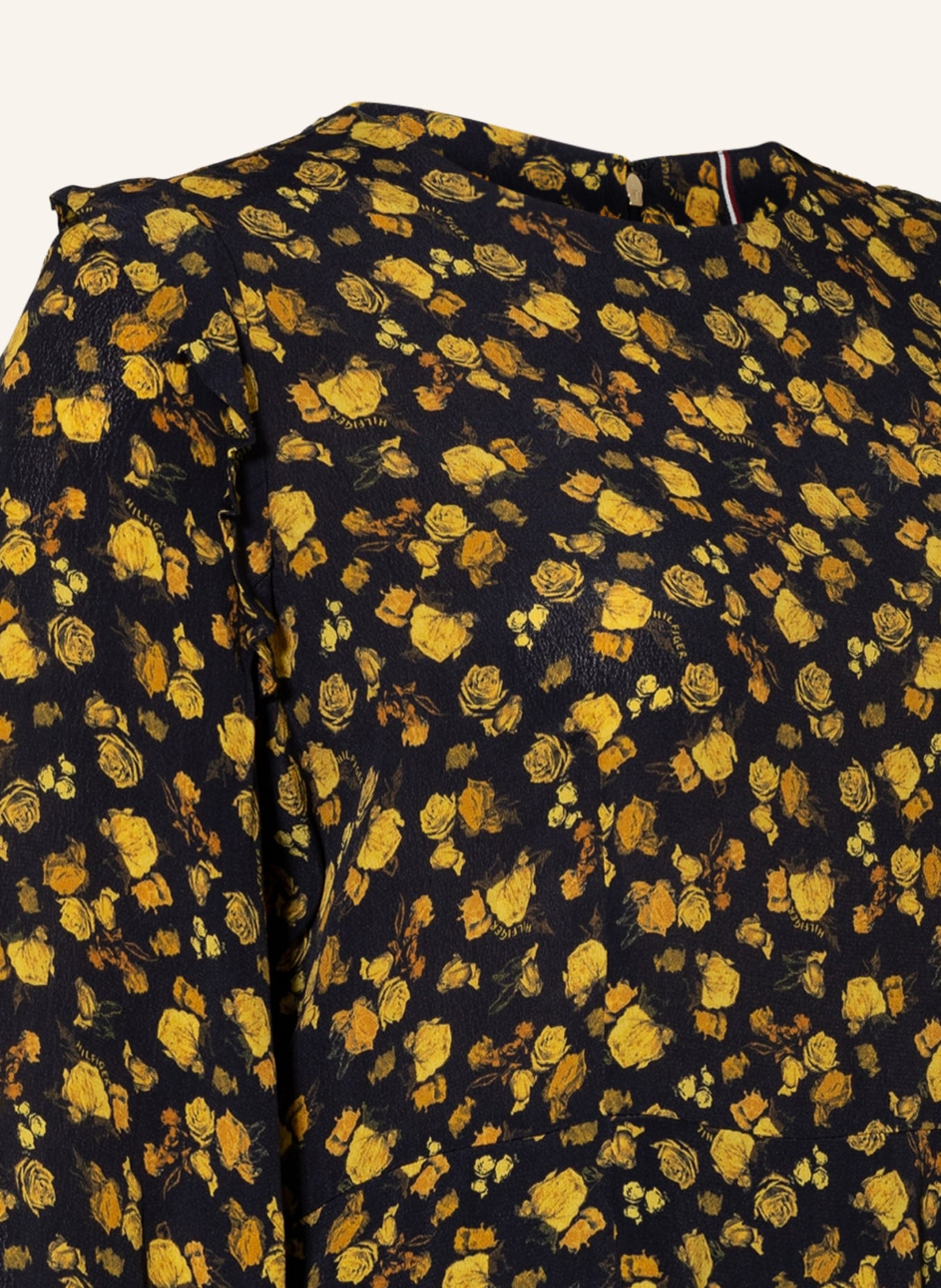 TOMMY HILFIGER Dress with ruffles, Color: BLACK/ YELLOW (Image 3)