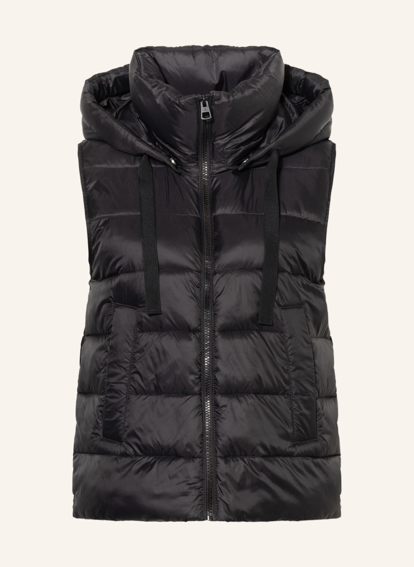 Marc O'Polo Quilted vest with removable hood , Color: BLACK (Image 1)