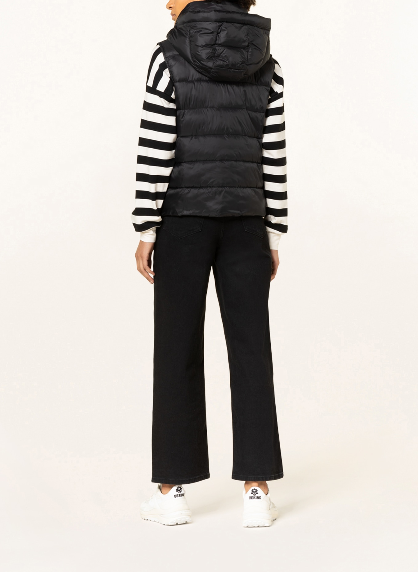 Marc O'Polo Quilted vest with removable hood , Color: BLACK (Image 3)