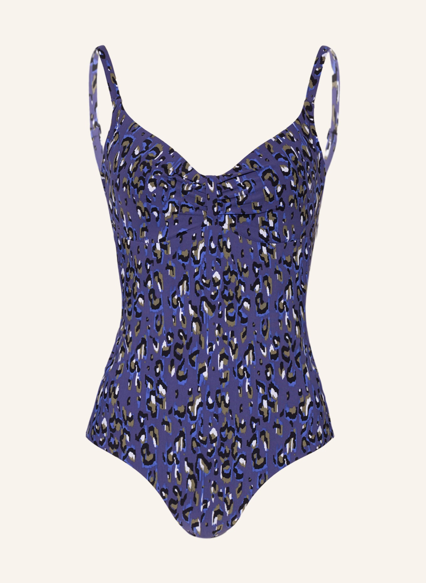 CHANTELLE Underwire swimsuit EOS , Color: DARK BLUE/ OLIVE/ LIGHT BLUE (Image 1)
