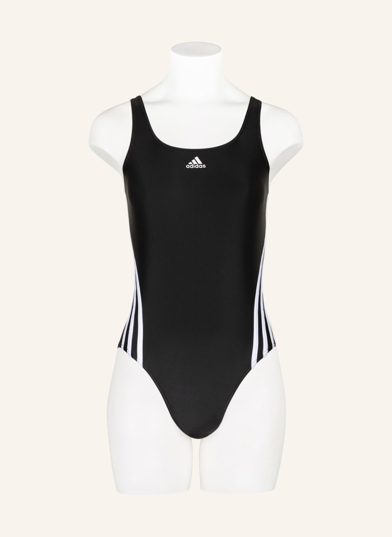 adidas Swimsuit 3-STRIPES, Color: BLACK/ WHITE (Image 2)