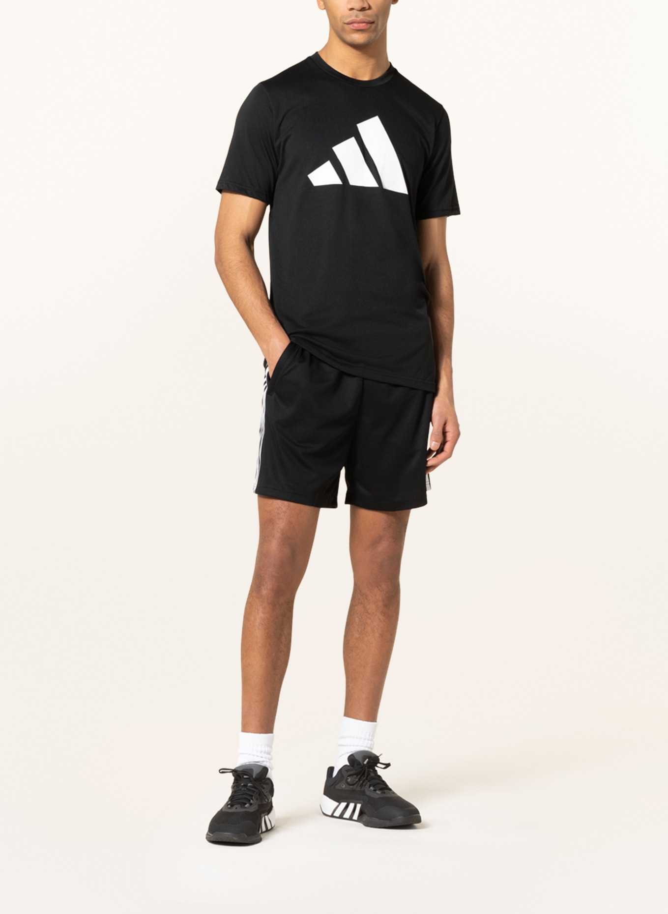 adidas Training shorts, Color: BLACK/ WHITE (Image 2)