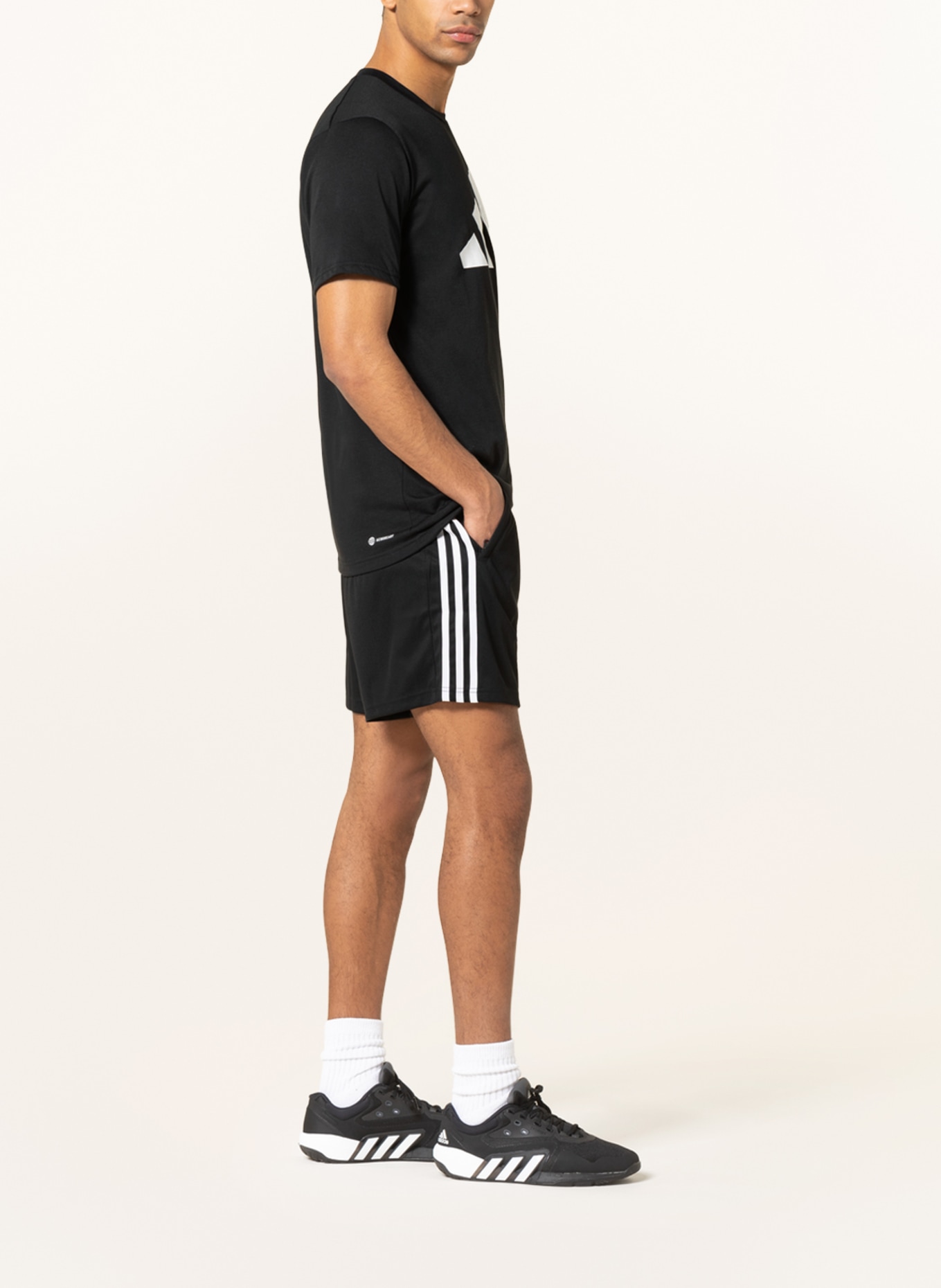 adidas Training shorts, Color: BLACK/ WHITE (Image 4)