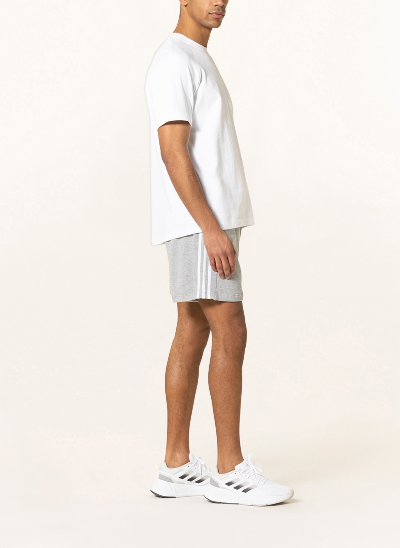 adidas Sweat shorts, Color: GRAY/ WHITE (Image 4)
