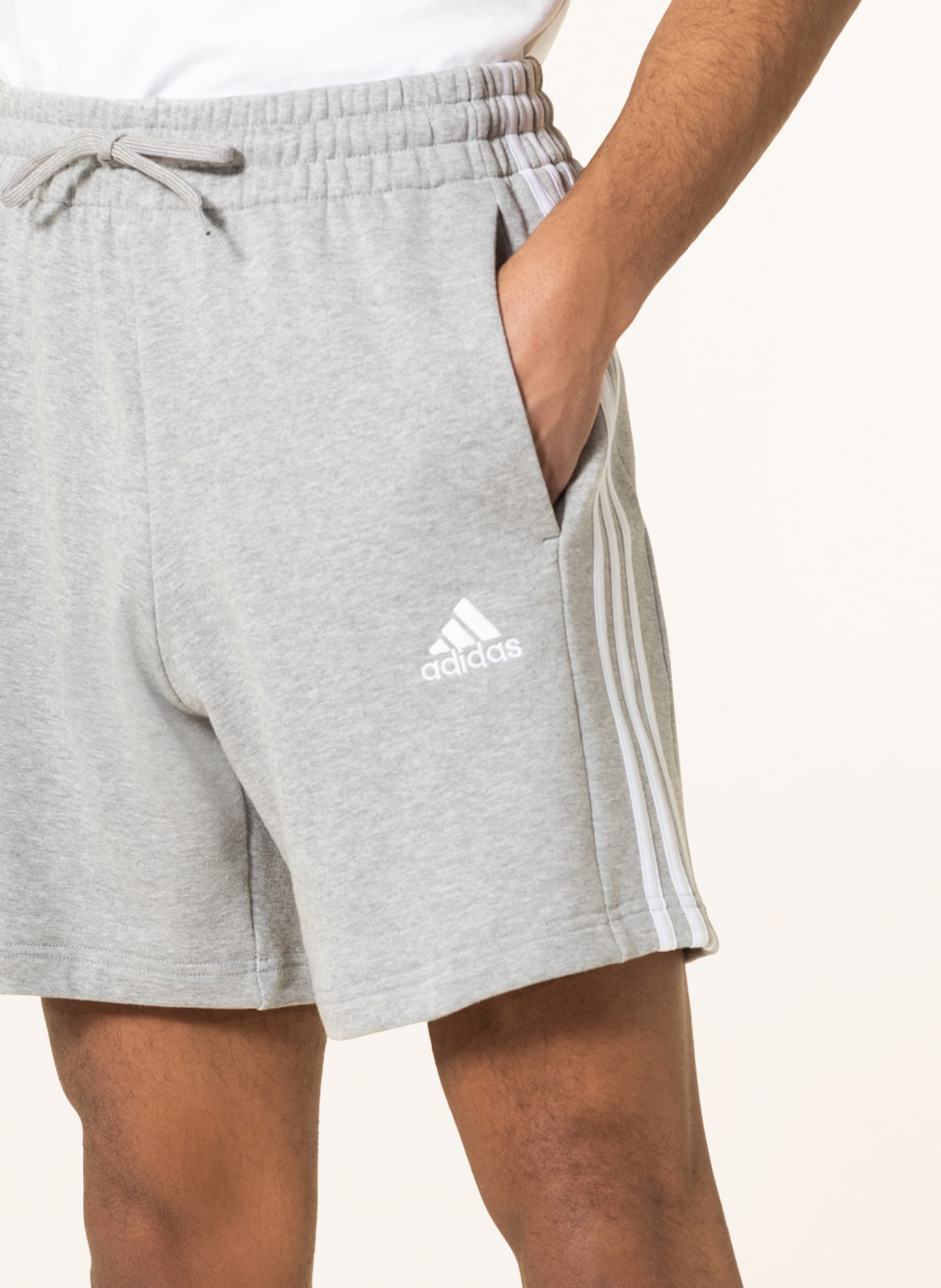 adidas Sweat shorts, Color: GRAY/ WHITE (Image 5)