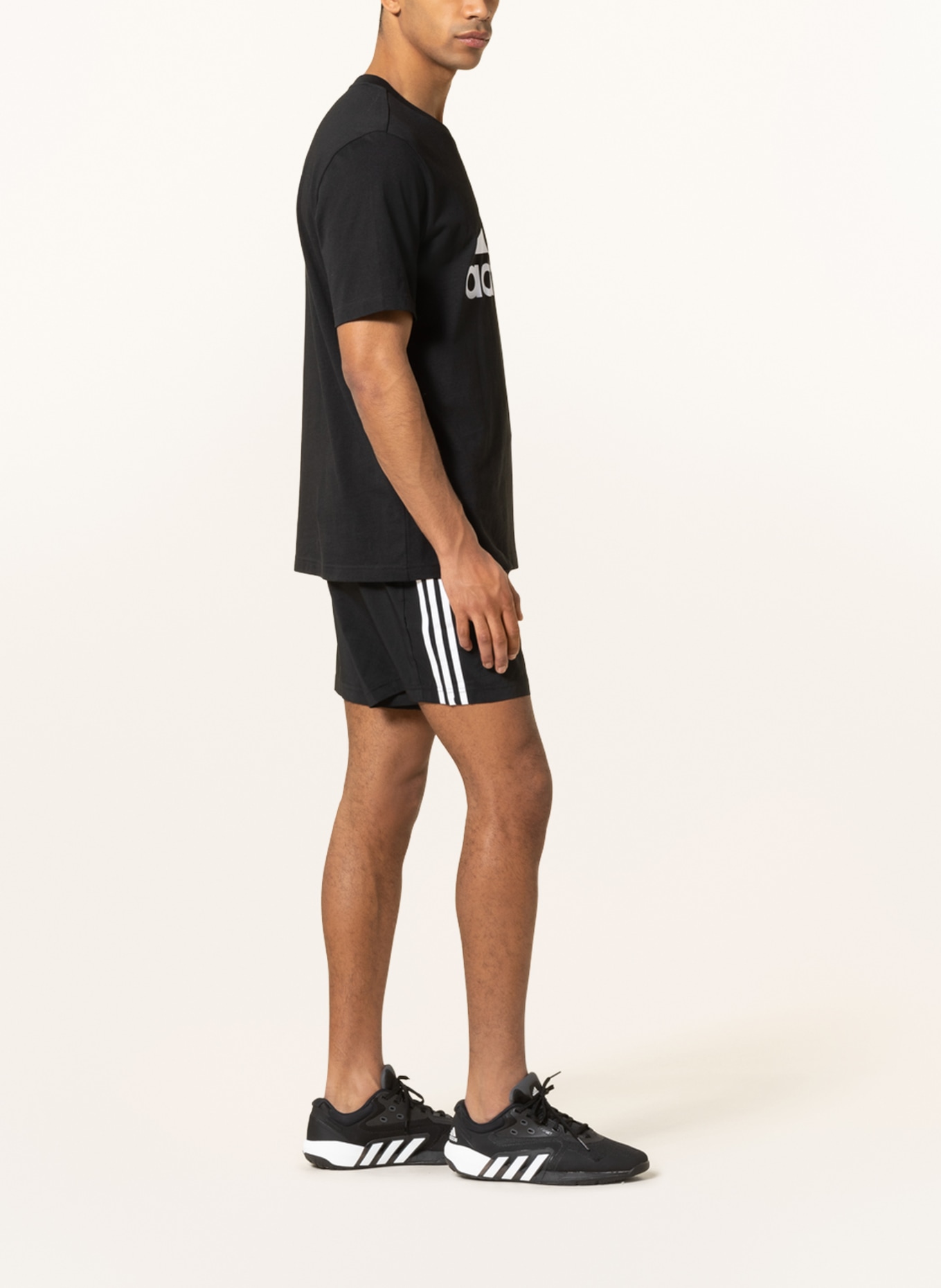 adidas Training shorts AEROREADY ESSENTIALS, Color: BLACK/ WHITE (Image 4)