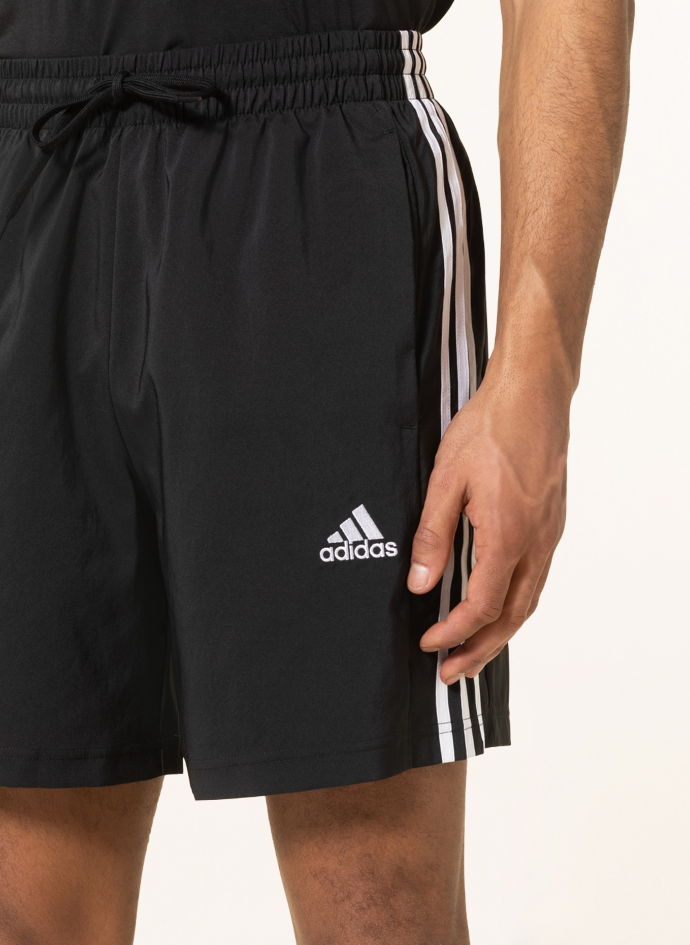 adidas Training shorts AEROREADY ESSENTIALS, Color: BLACK/ WHITE (Image 5)