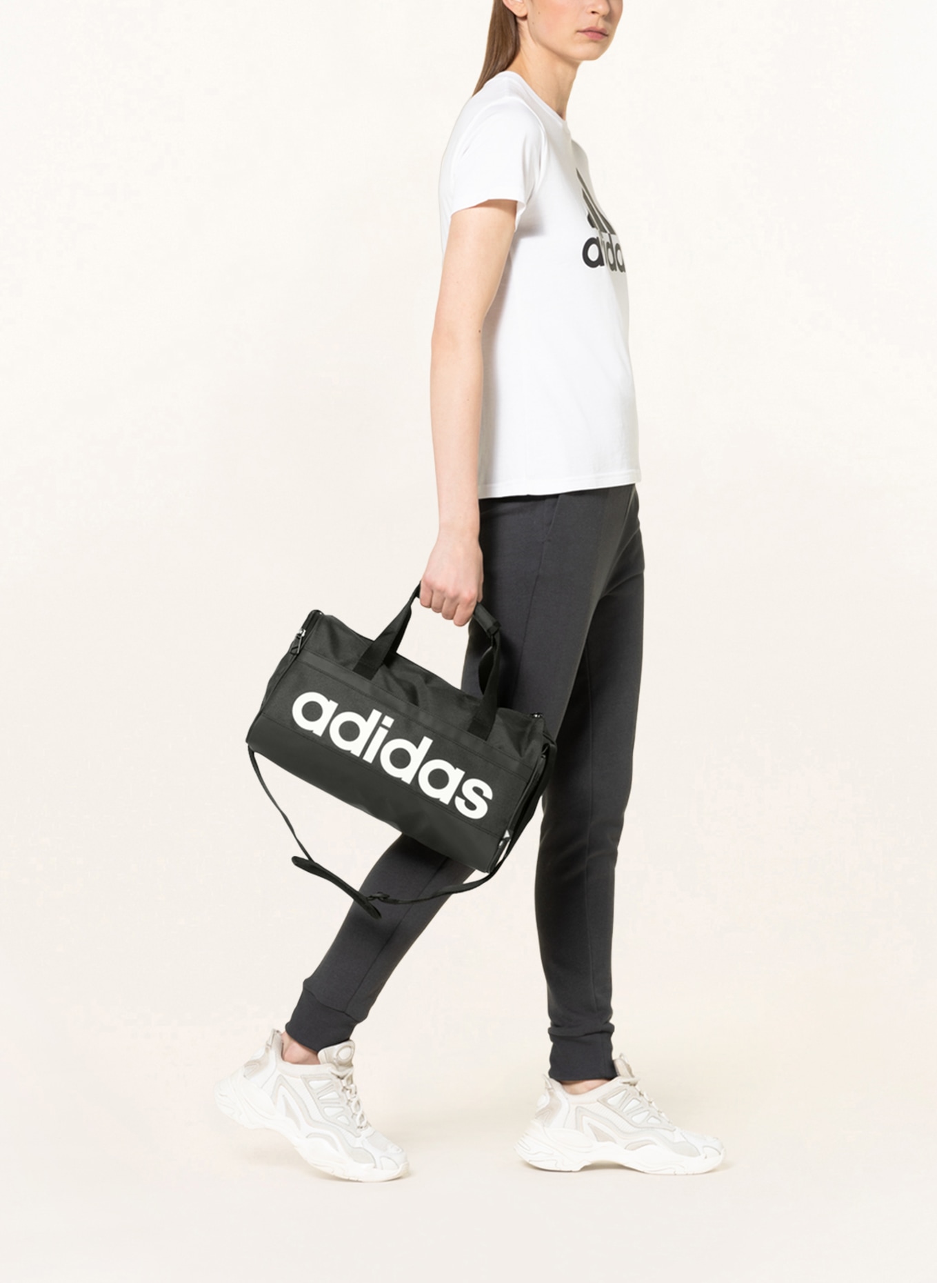 adidas Gym bag ESSENTIALS LINEAR XS, Color: BLACK/ WHITE (Image 4)
