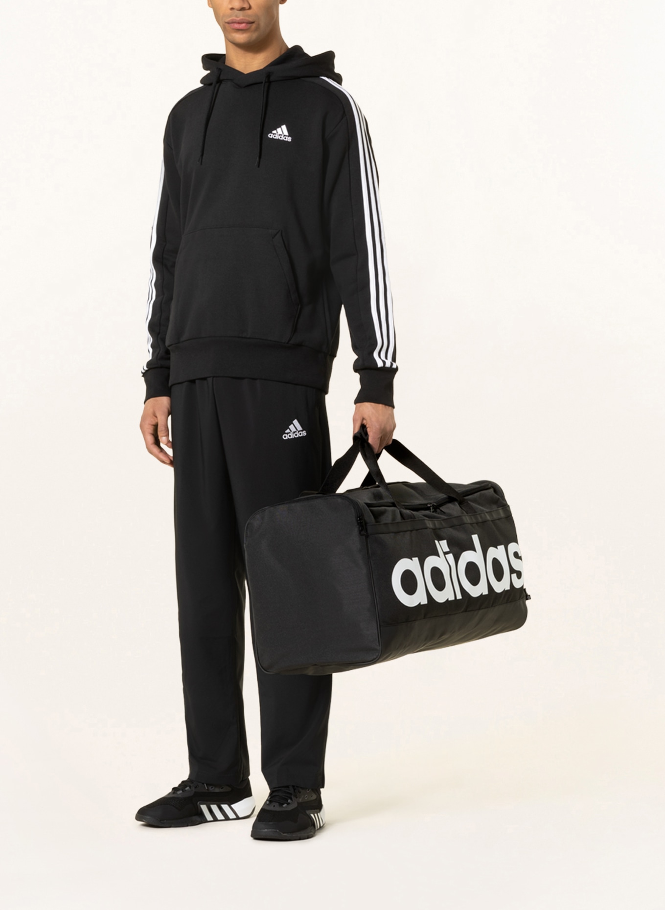 adidas Gym bag LINEAR L 63 l, Color: BLACK/ WHITE (Image 4)