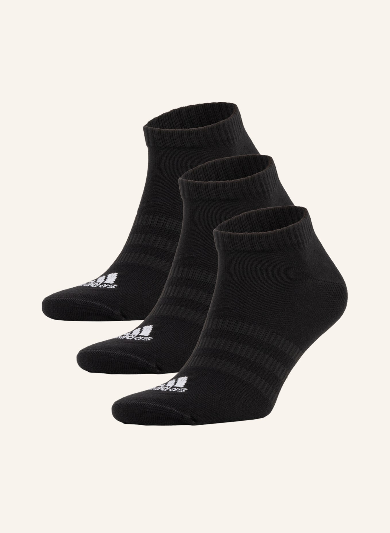 adidas 3er-Pack Socken THIN AND LIGHT , Farbe: SCHWARZ (Bild 1)