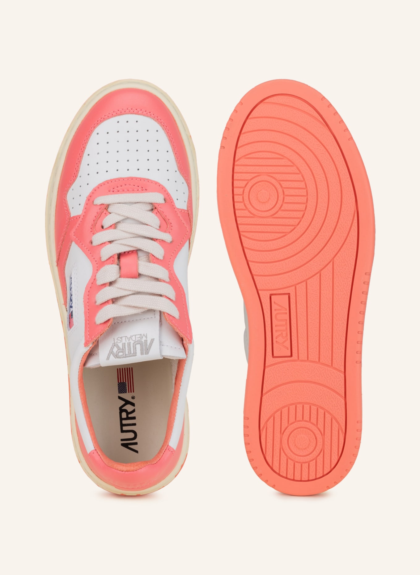 AUTRY Sneaker MEDALIST LOW, Farbe: WEISS/ HELLROT (Bild 5)