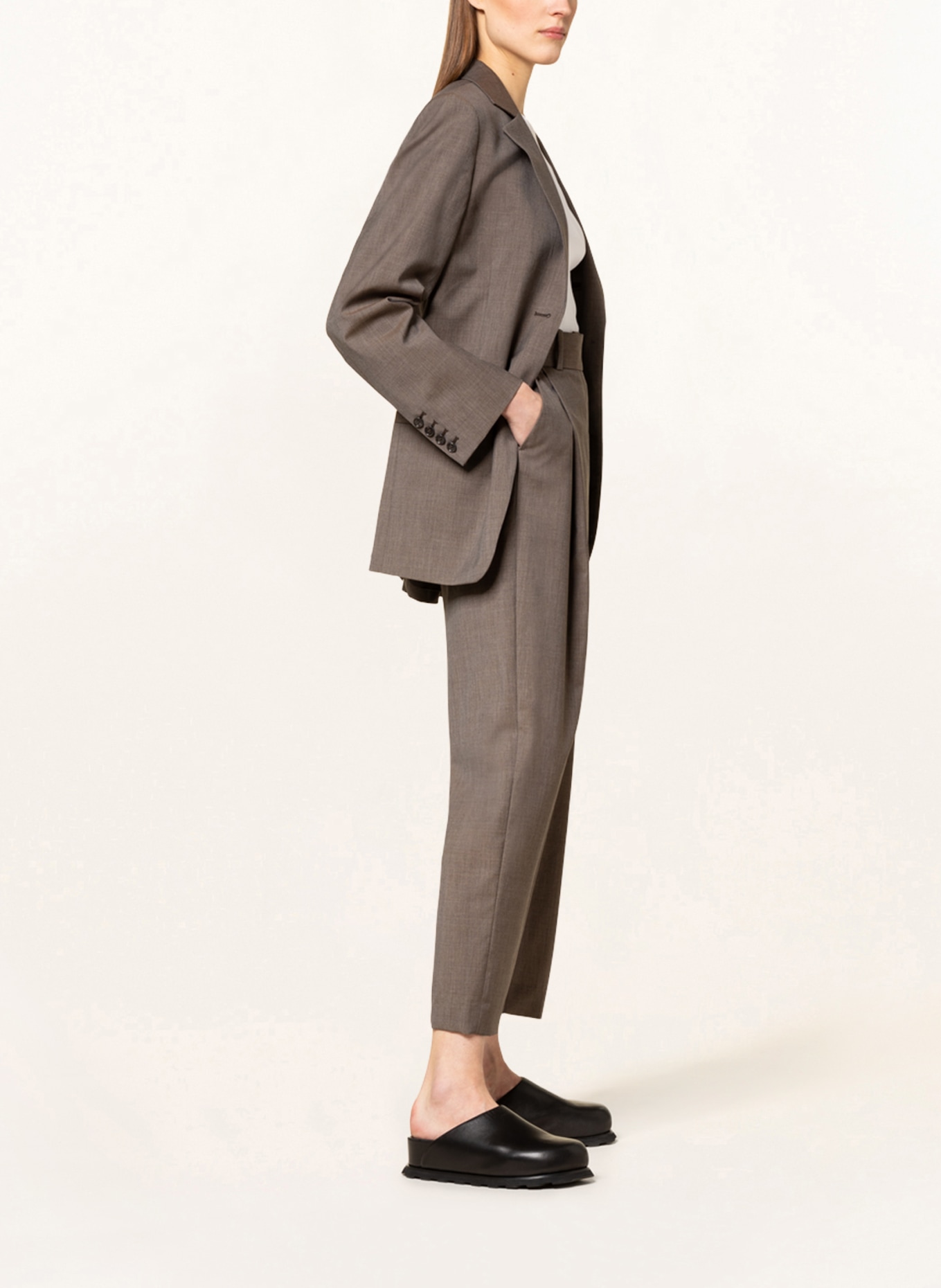TOTEME Wide leg trousers, Color: BROWN (Image 4)