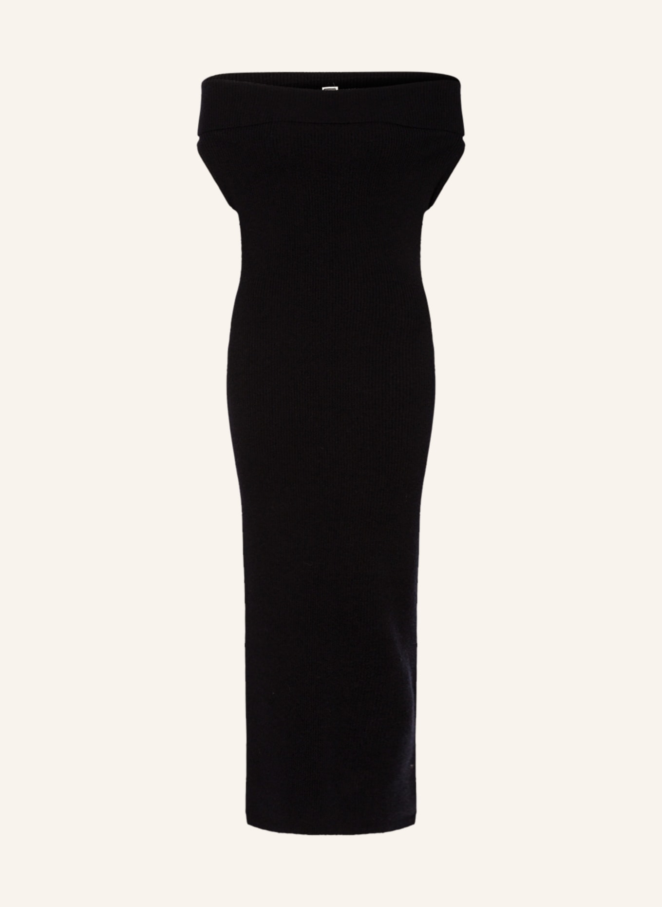 TOTEME Off-Shoulder pletené šaty, Barva: ČERNÁ (Obrázek 1)
