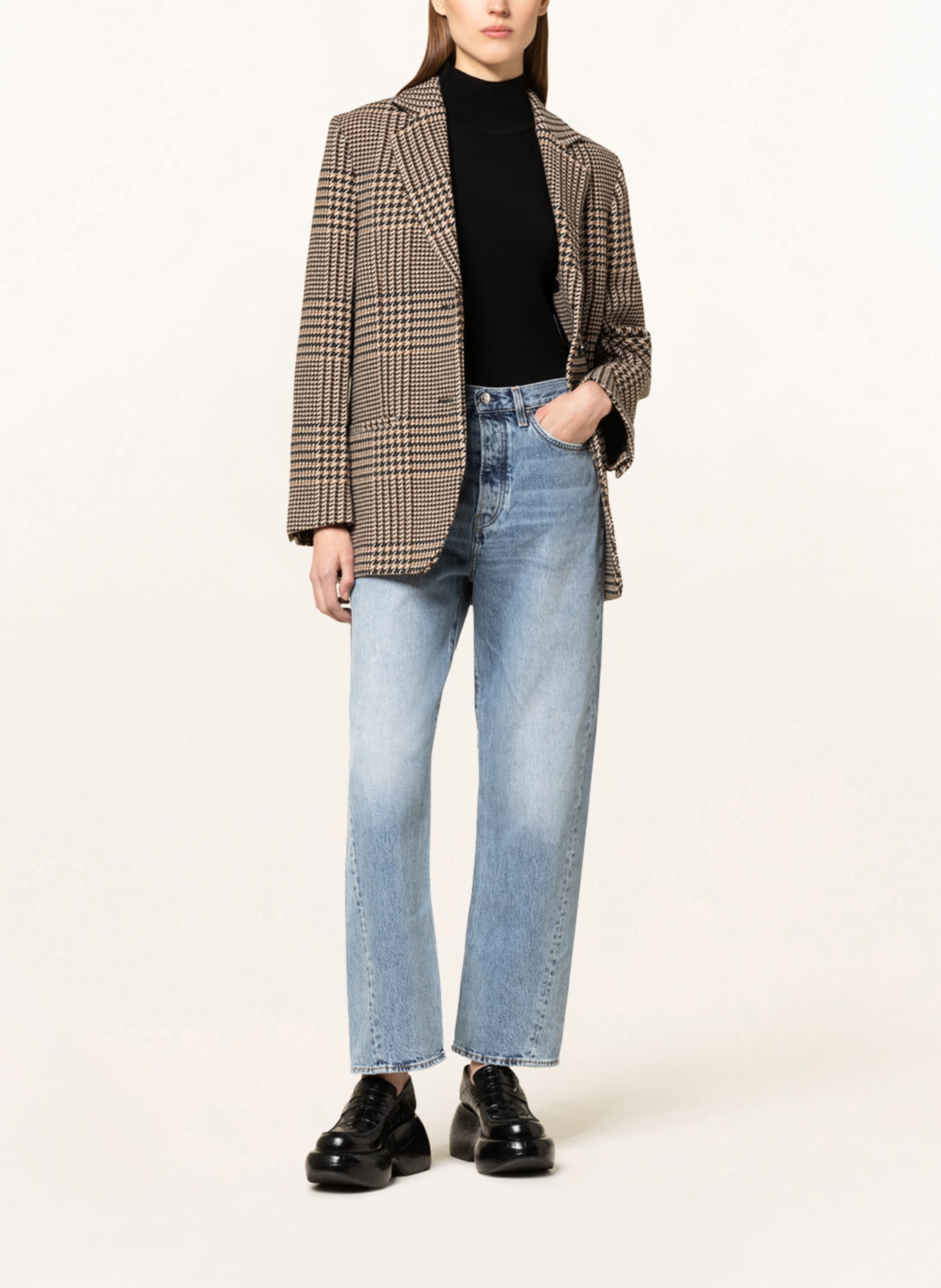 TOTEME Straight Jeans: 485 WORN BLUE