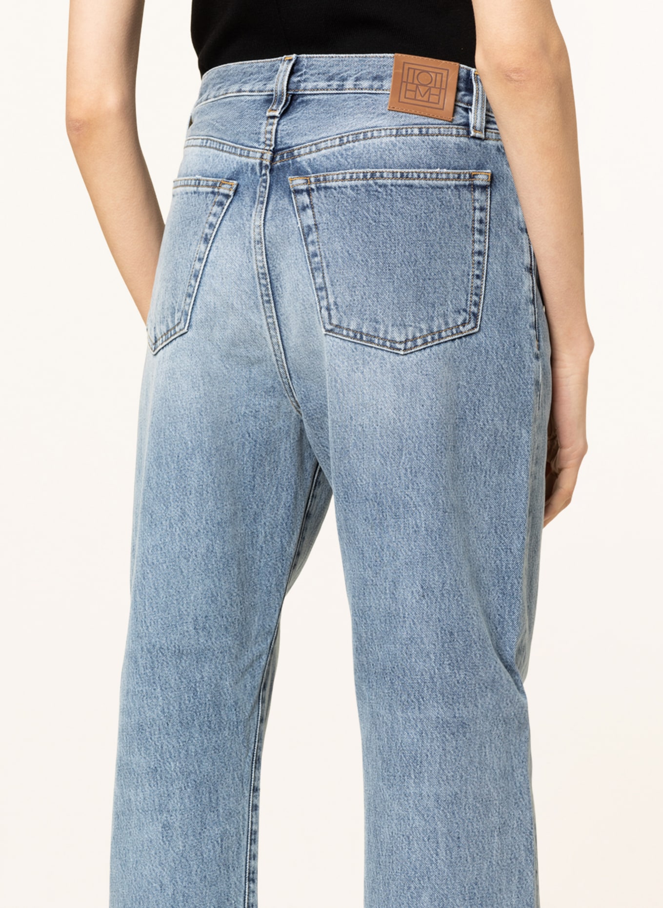 TOTEME Straight Jeans: 485 WORN BLUE