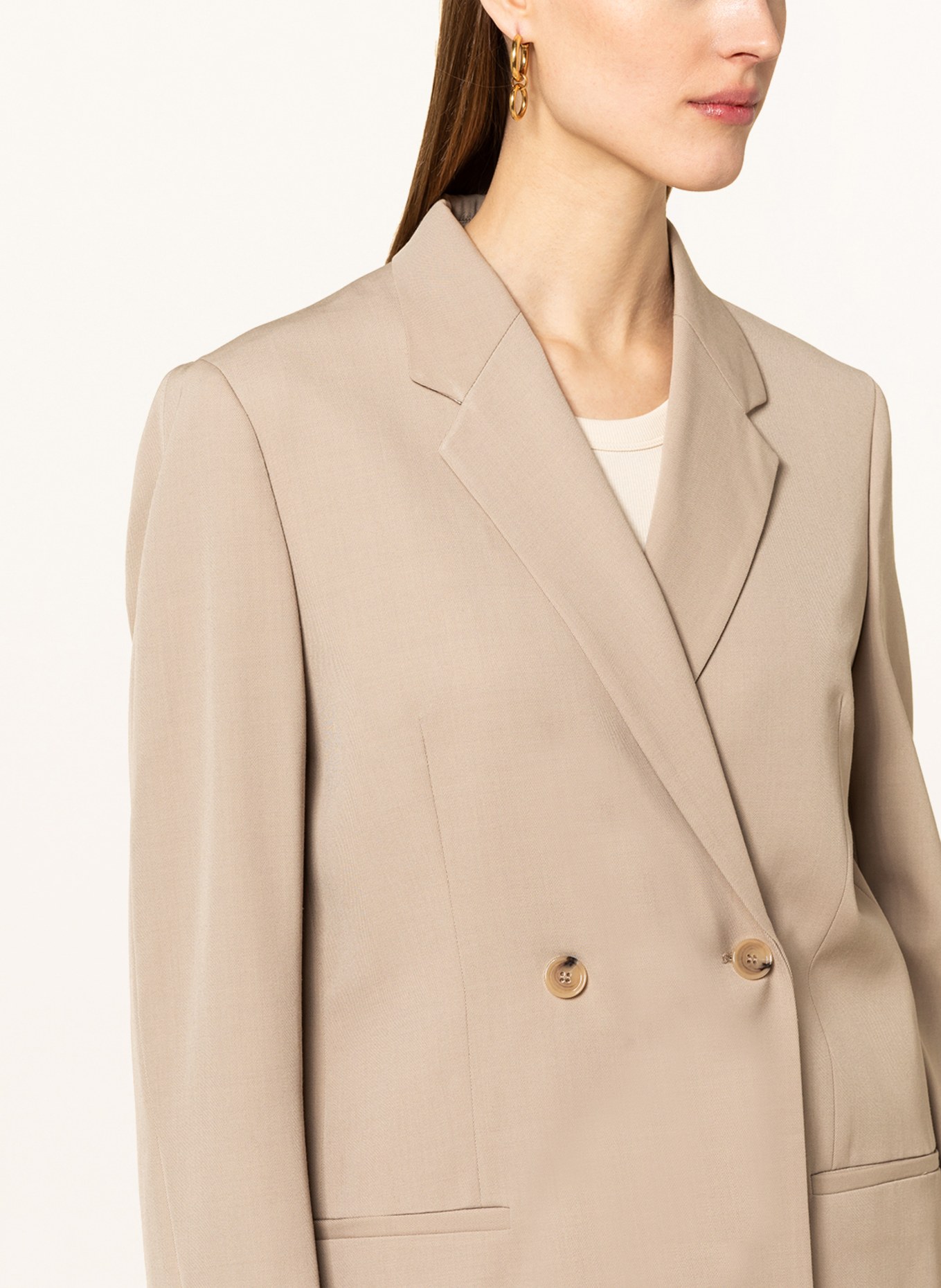TOTEME Long blazer, Color: CAMEL (Image 4)