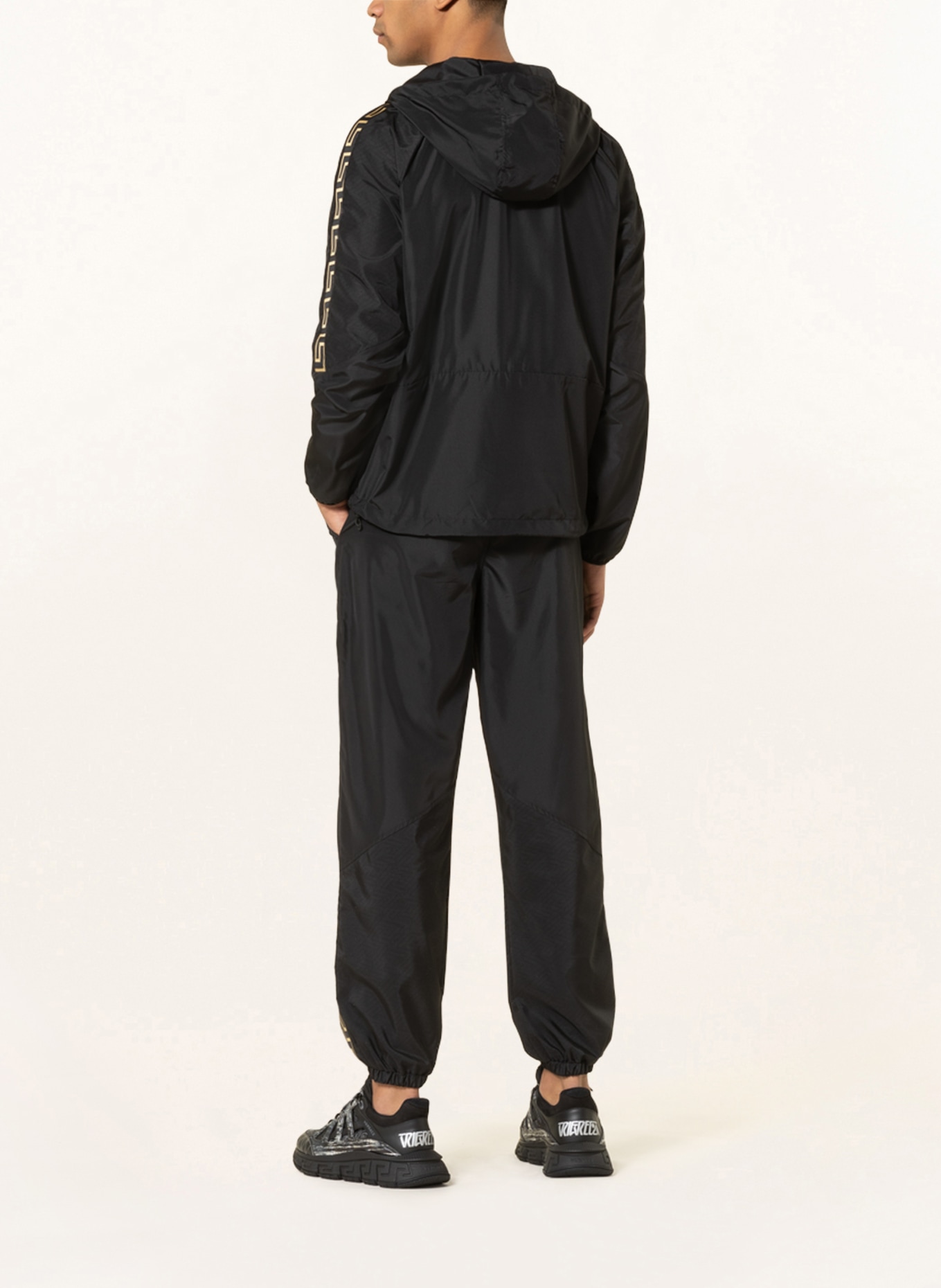 VERSACE Track pants with tuxedo stripes, Color: BLACK (Image 3)