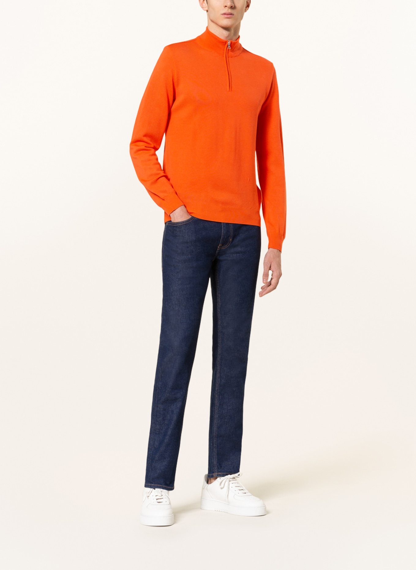 PAUL & SHARK Half-zip sweater, Color: ORANGE (Image 2)
