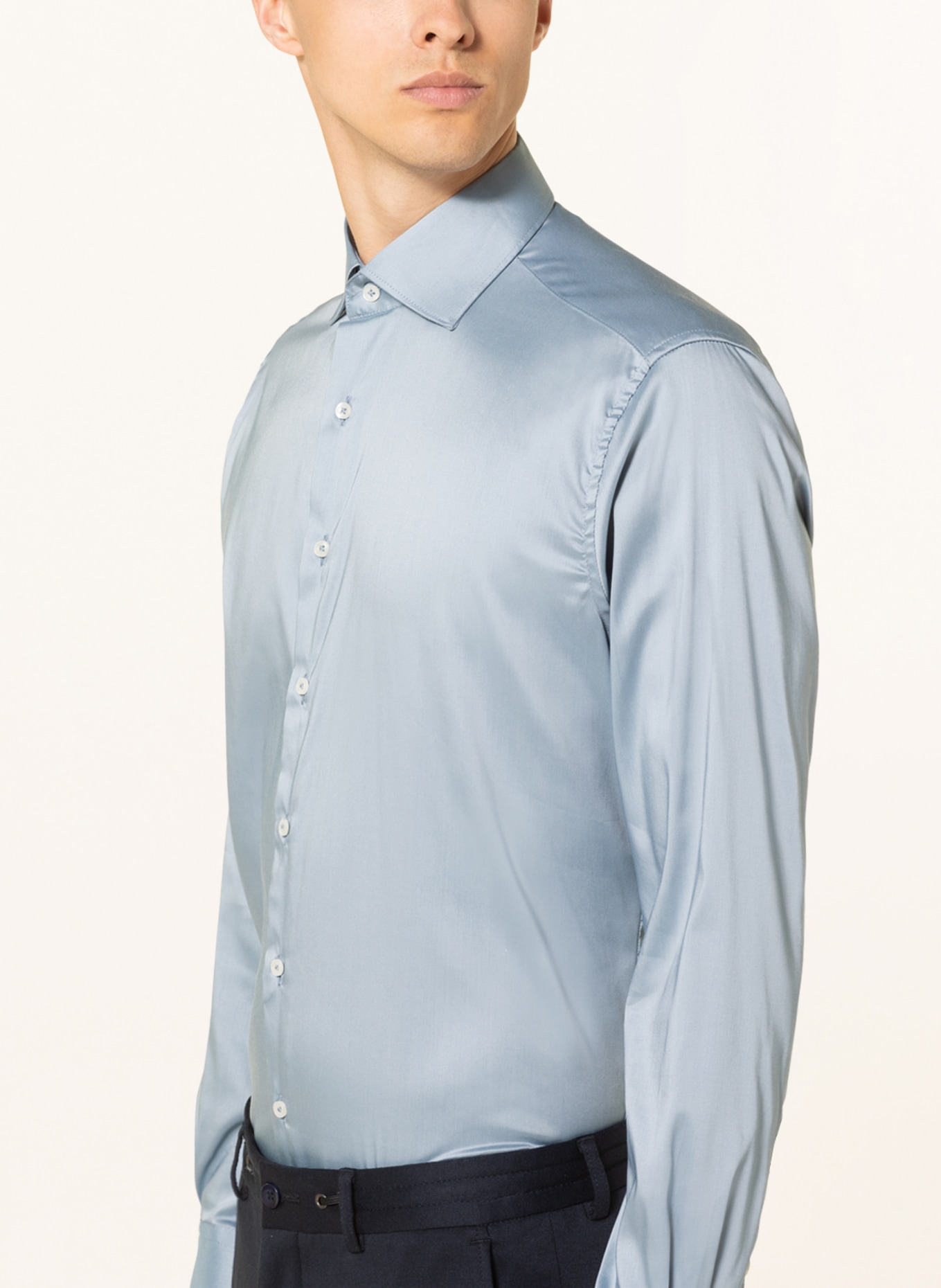 ETERNA Shirt modern fit, Color: BLUE GRAY (Image 4)