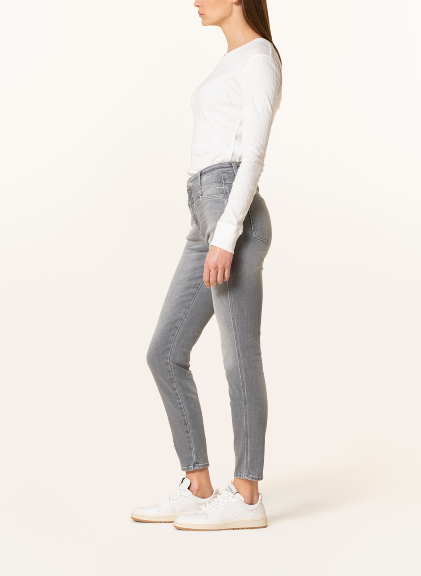 CLOSED Skinny Jeans SKINNY PUSHER, Farbe: MGY MID GREY (Bild 4)