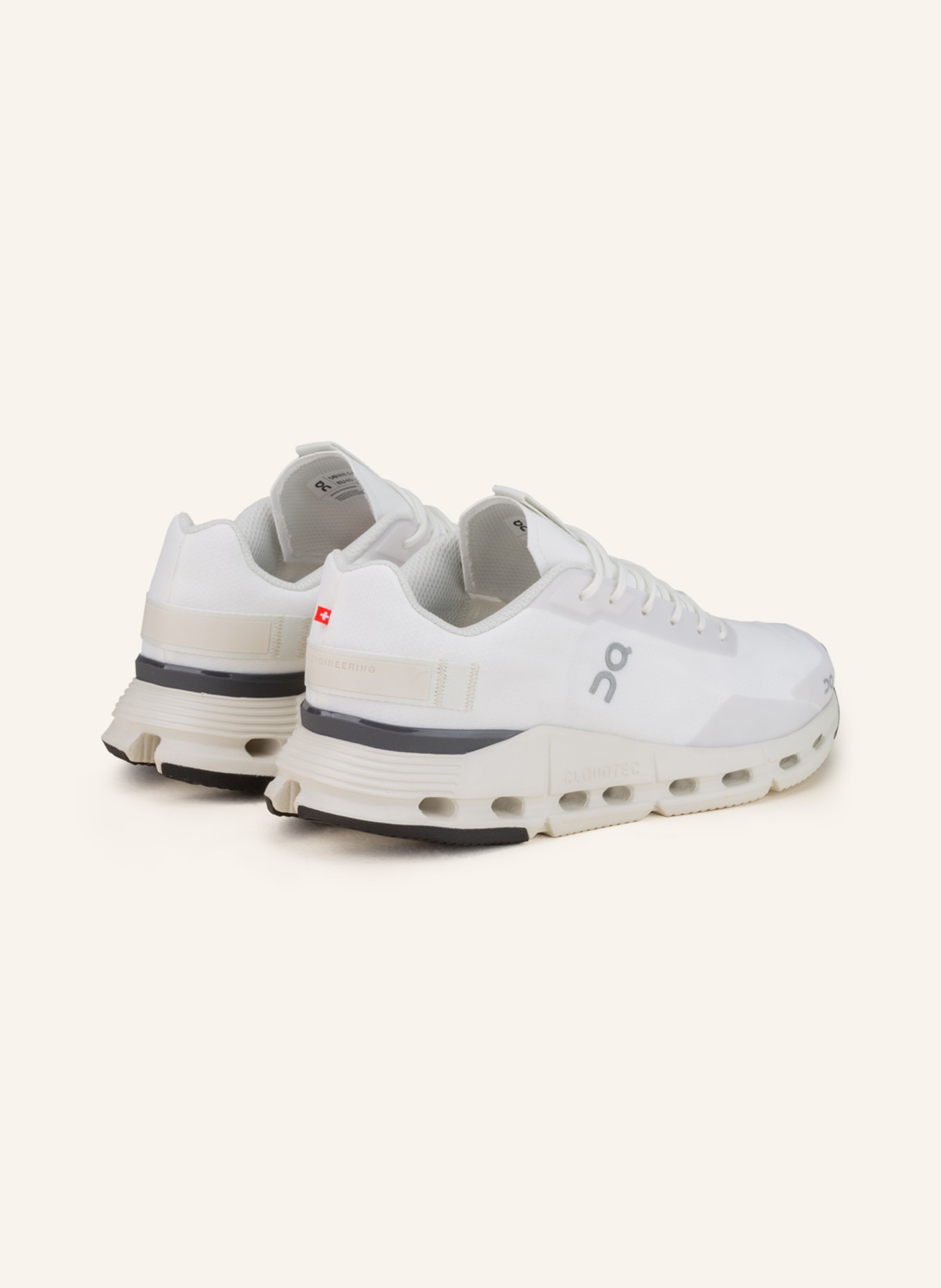 On Sneakers CLOUDNOVA FORM, Color: WHITE/ CREAM/ LIGHT GRAY (Image 2)