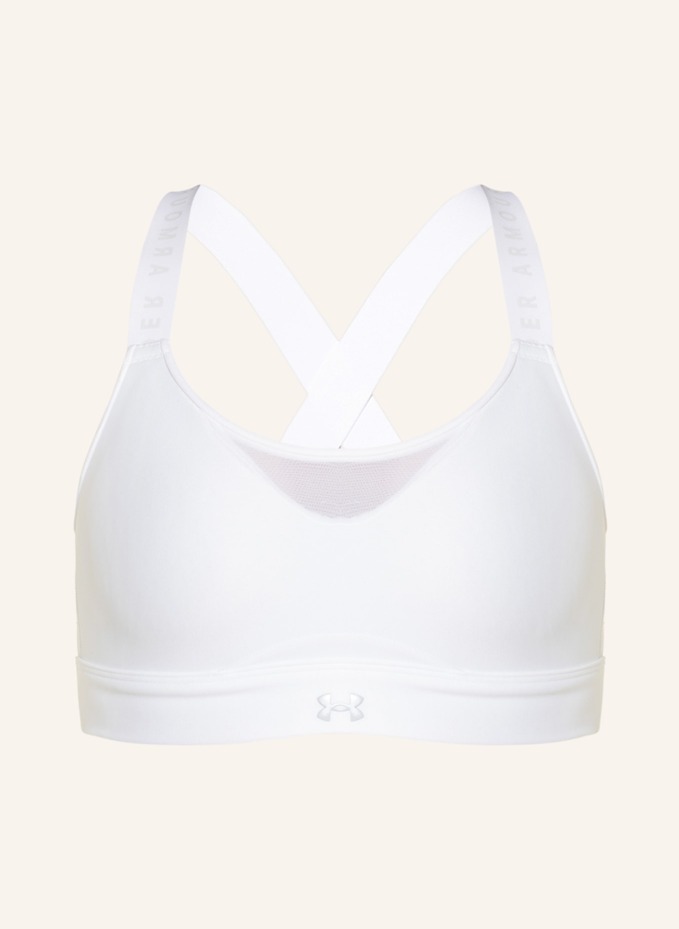 UNDER ARMOUR Sports bra INFINITY with mesh, Color: WHITE (Image 1)