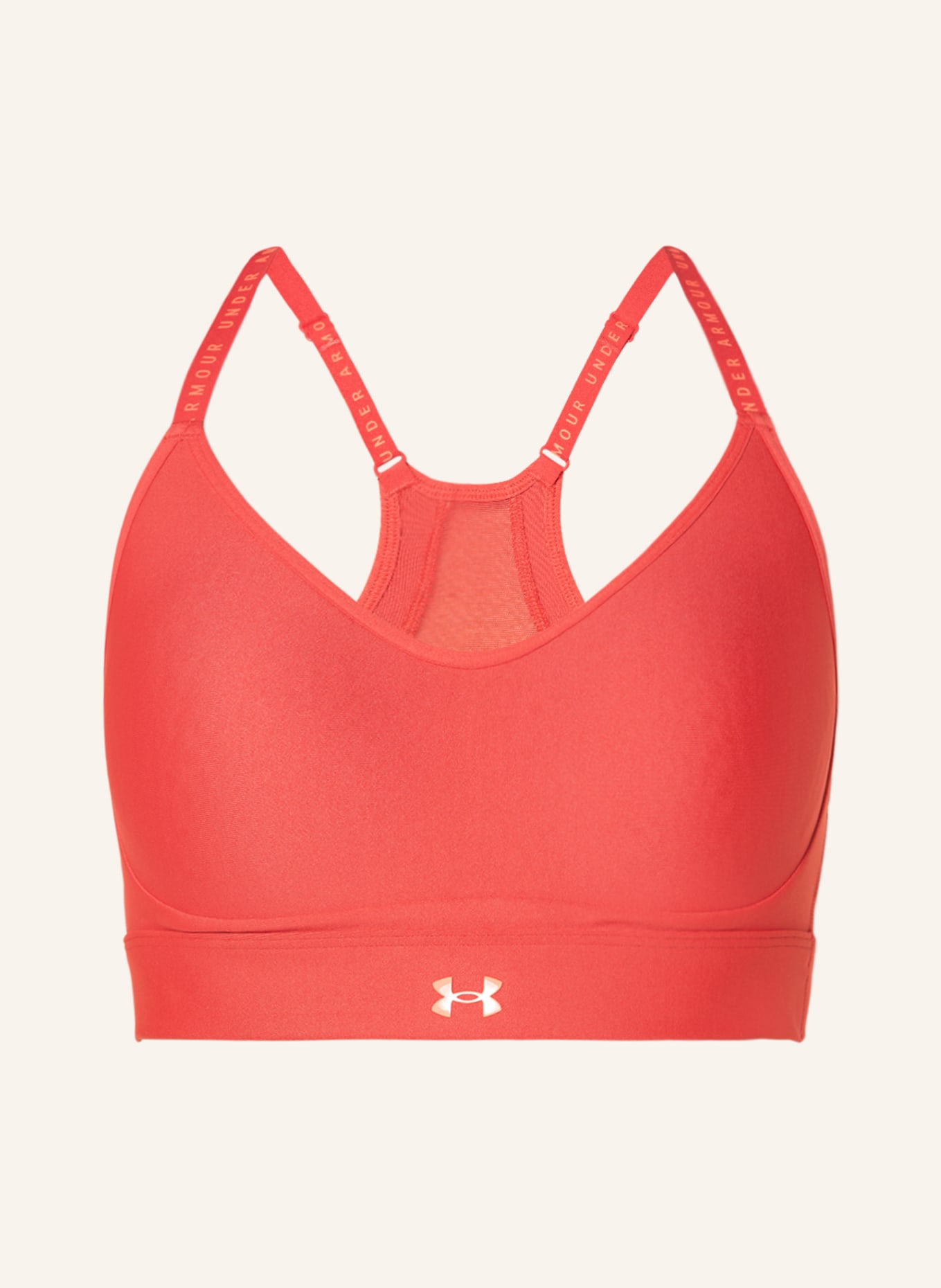 UNDER ARMOUR Sports bra INFINITY COVERED, Color: RED (Image 1)