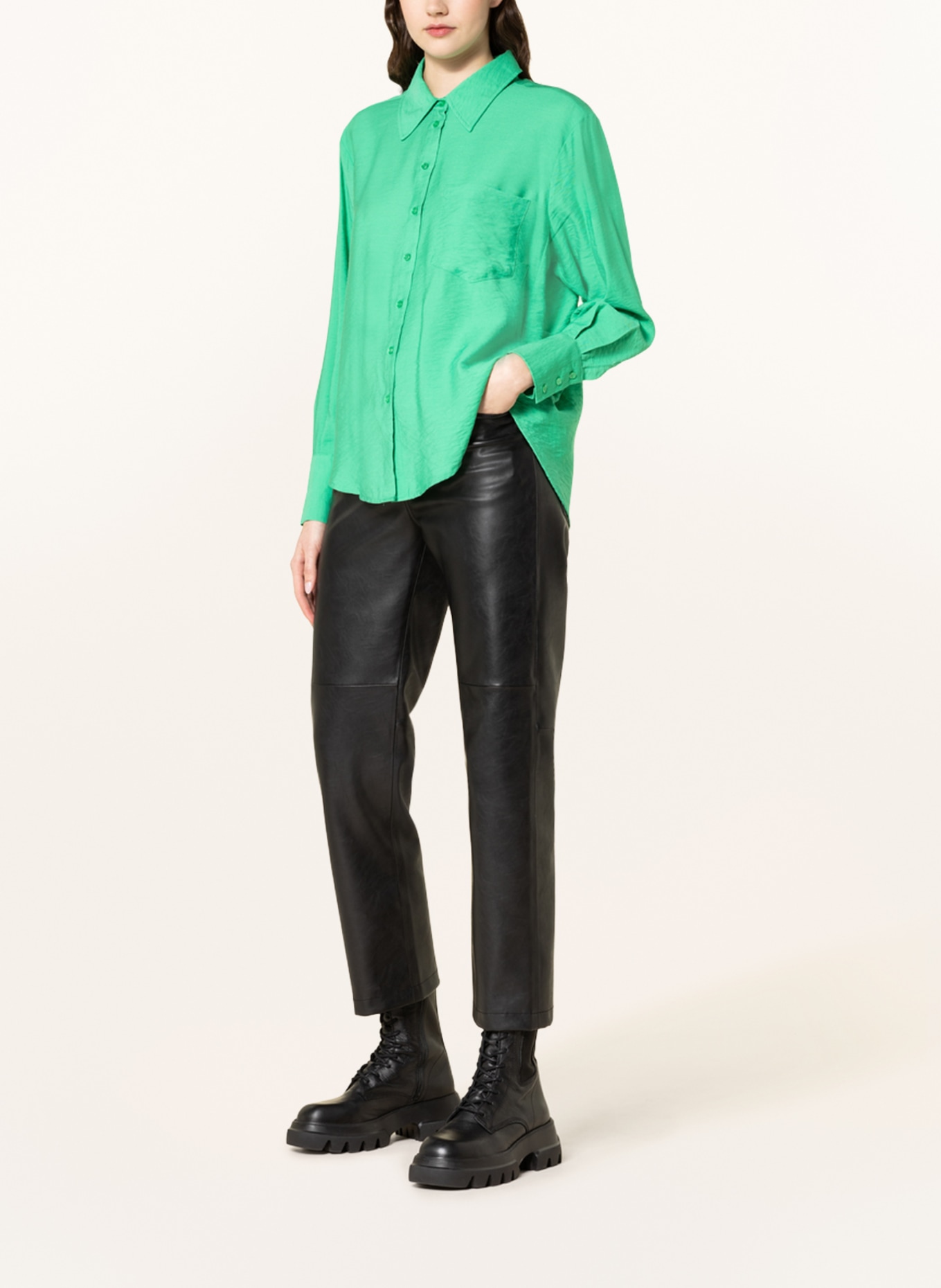 gina tricot Shirt blouse MANUELLA, Color: GREEN (Image 2)