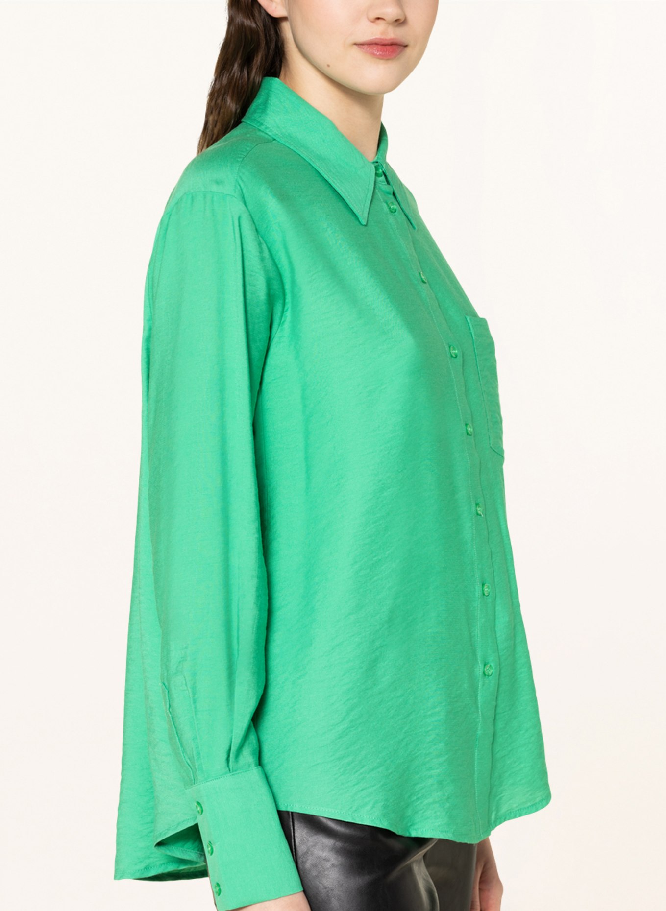 gina tricot Hemdbluse MANUELLA, Farbe: GRÜN (Bild 4)