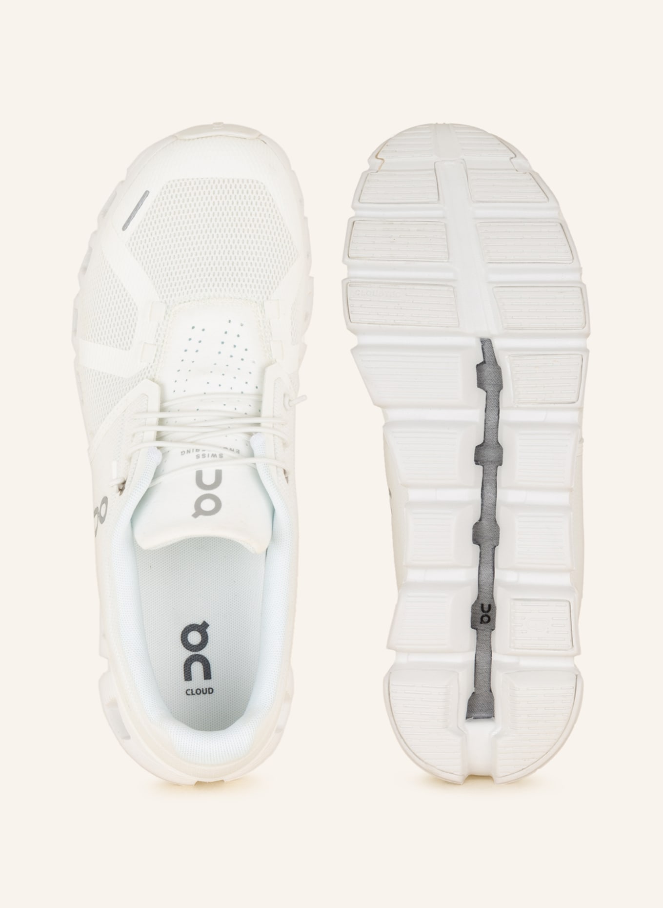 On Sneakers CLOUD 5, Color: WHITE (Image 5)