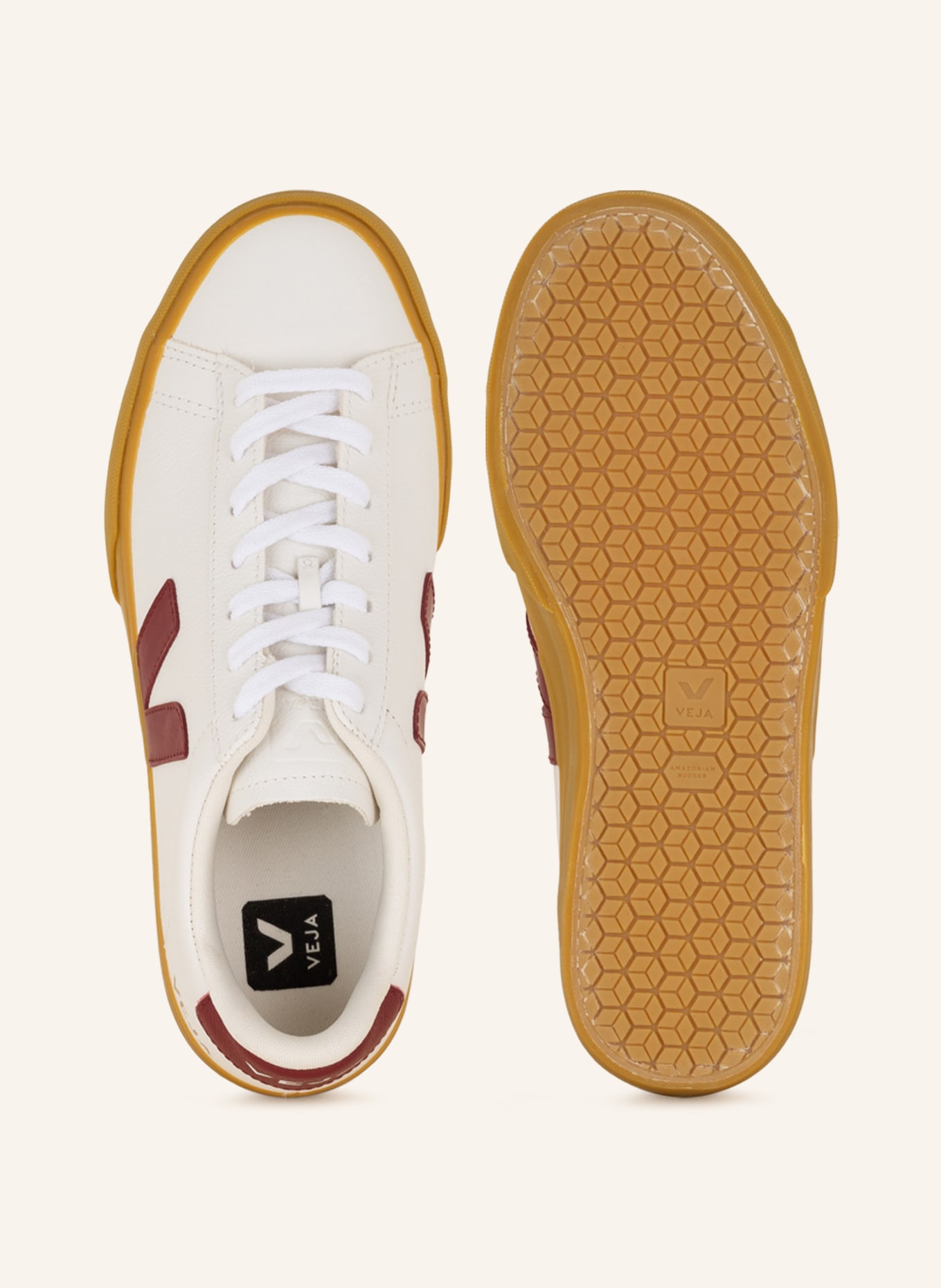 VEJA Sneakers CAMPO, Color: WHITE/ DARK RED (Image 5)