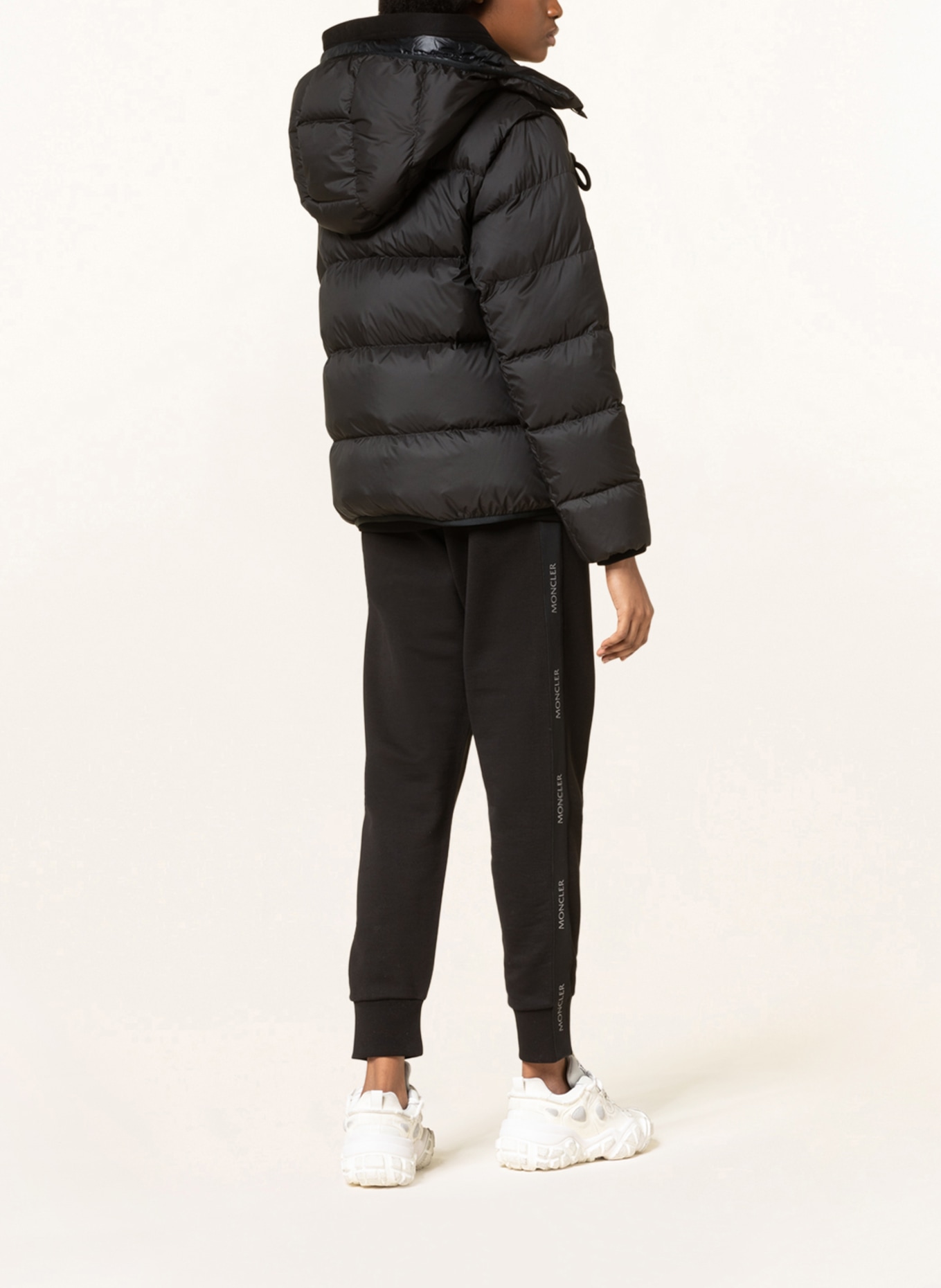 MONCLER Down jacket with removable hood, Color: BLACK (Image 3)