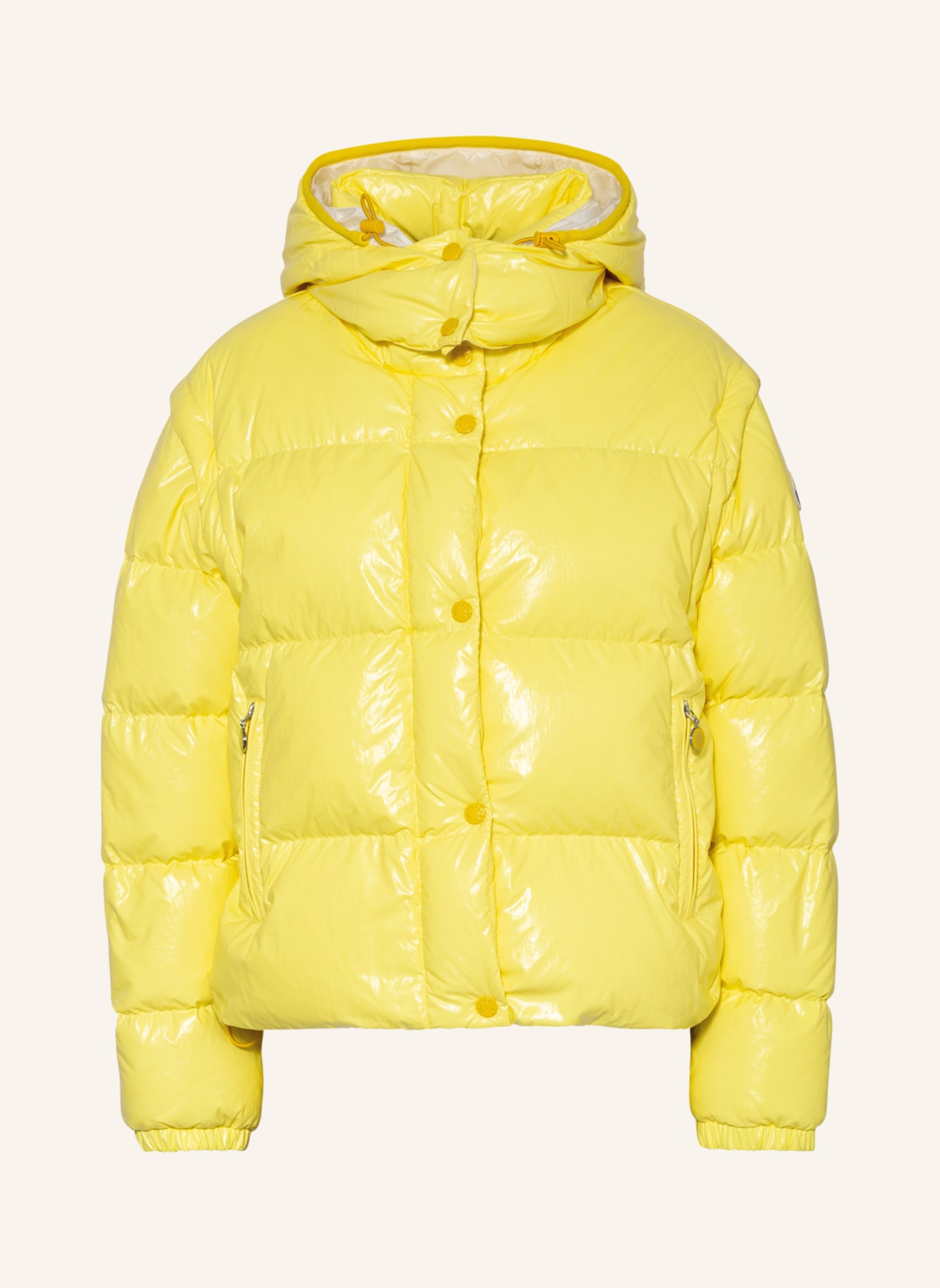 MONCLER Down jacket MAULEON with detachable sleeves, Color: YELLOW (Image 1)