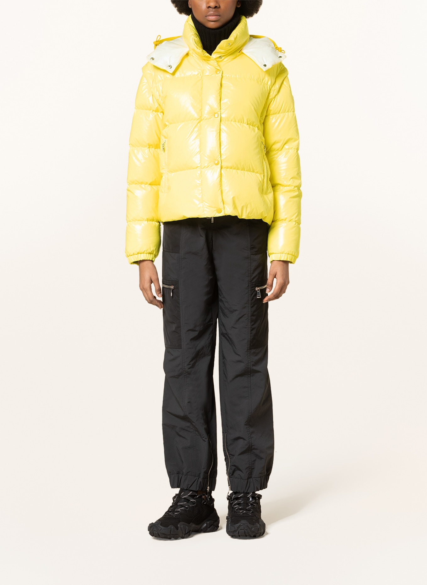 MONCLER Down jacket MAULEON with detachable sleeves, Color: YELLOW (Image 2)