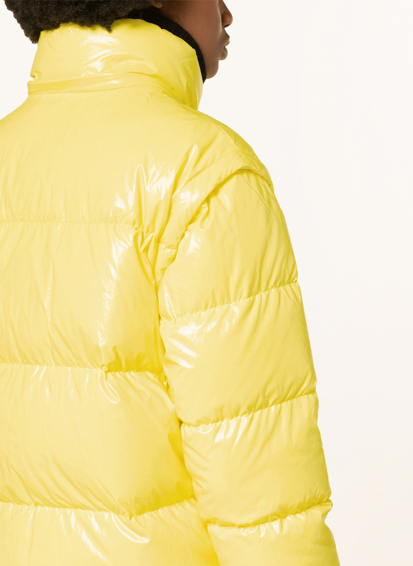 MONCLER Down jacket MAULEON with detachable sleeves, Color: YELLOW (Image 5)