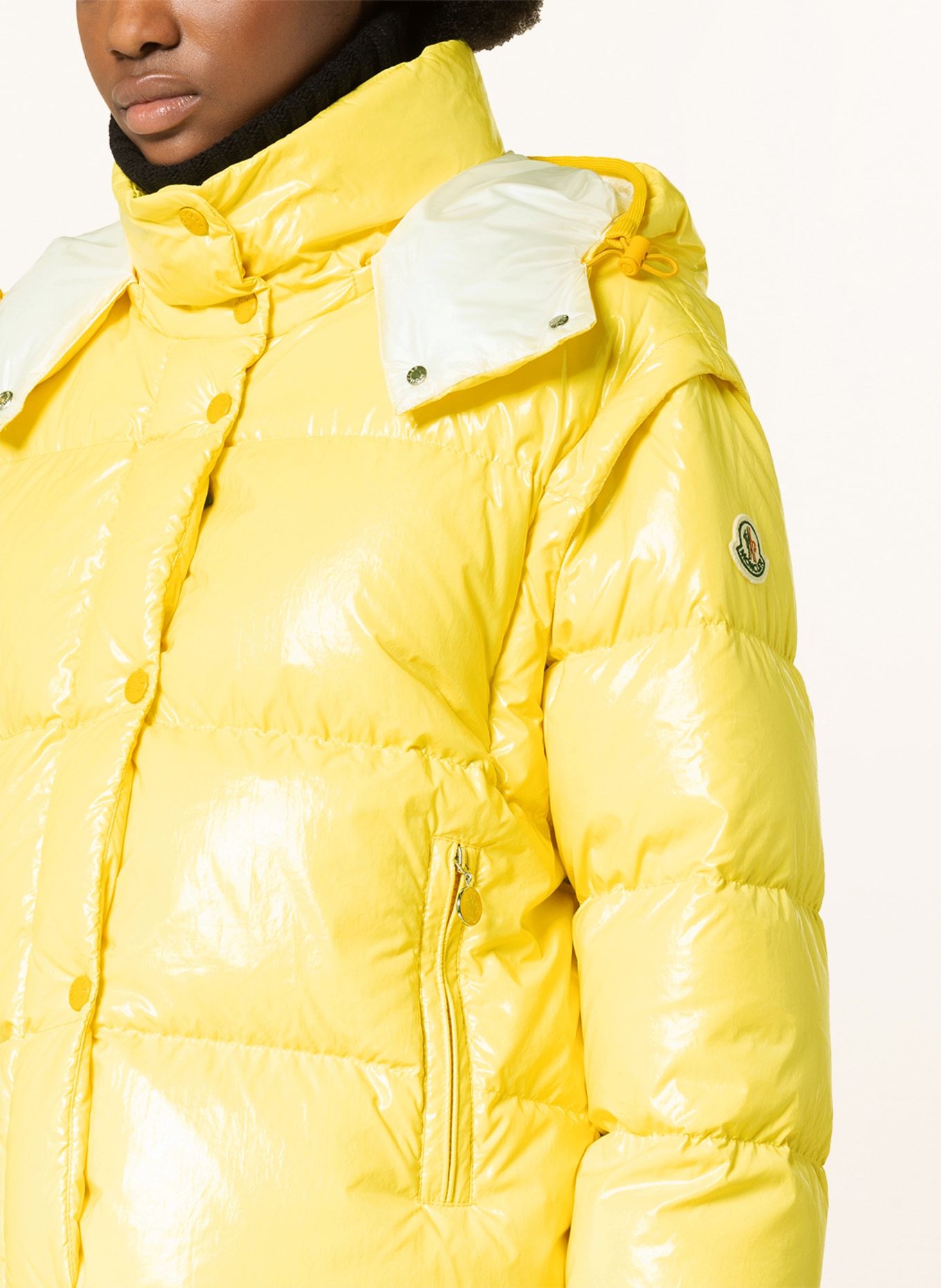 MONCLER Down jacket MAULEON with detachable sleeves, Color: YELLOW (Image 6)