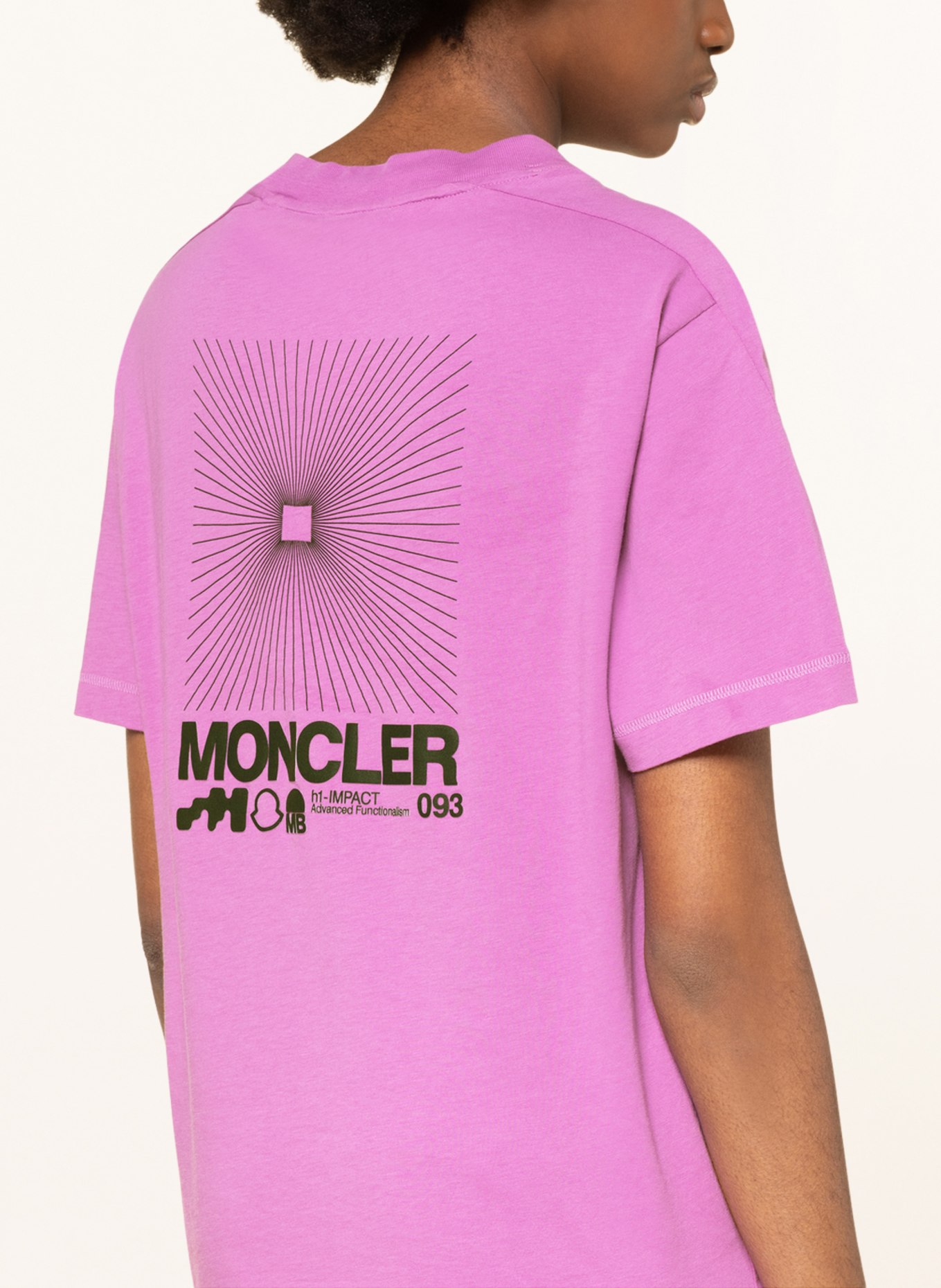 MONCLER T-shirt in fuchsia