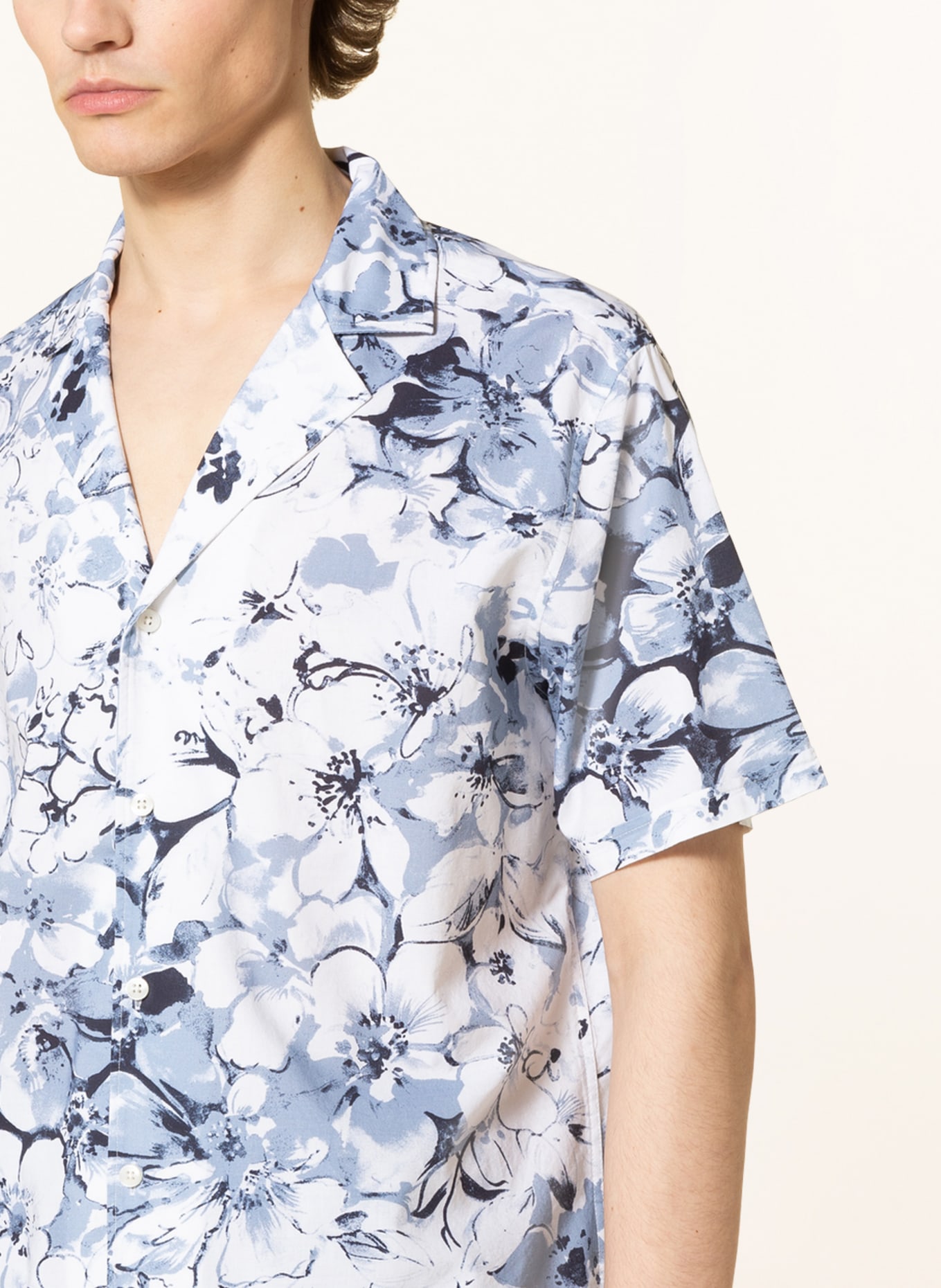 PAUL Resort shirt comfort fit, Color: WHITE/ LIGHT BLUE/ DARK BLUE (Image 4)