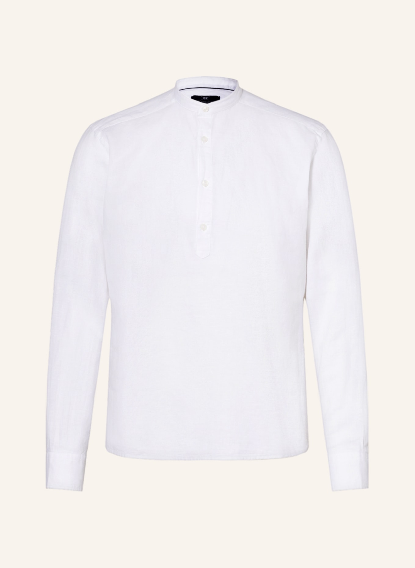 STROKESMAN'S Shirt regular fit with linen, Color: WHITE (Image 1)
