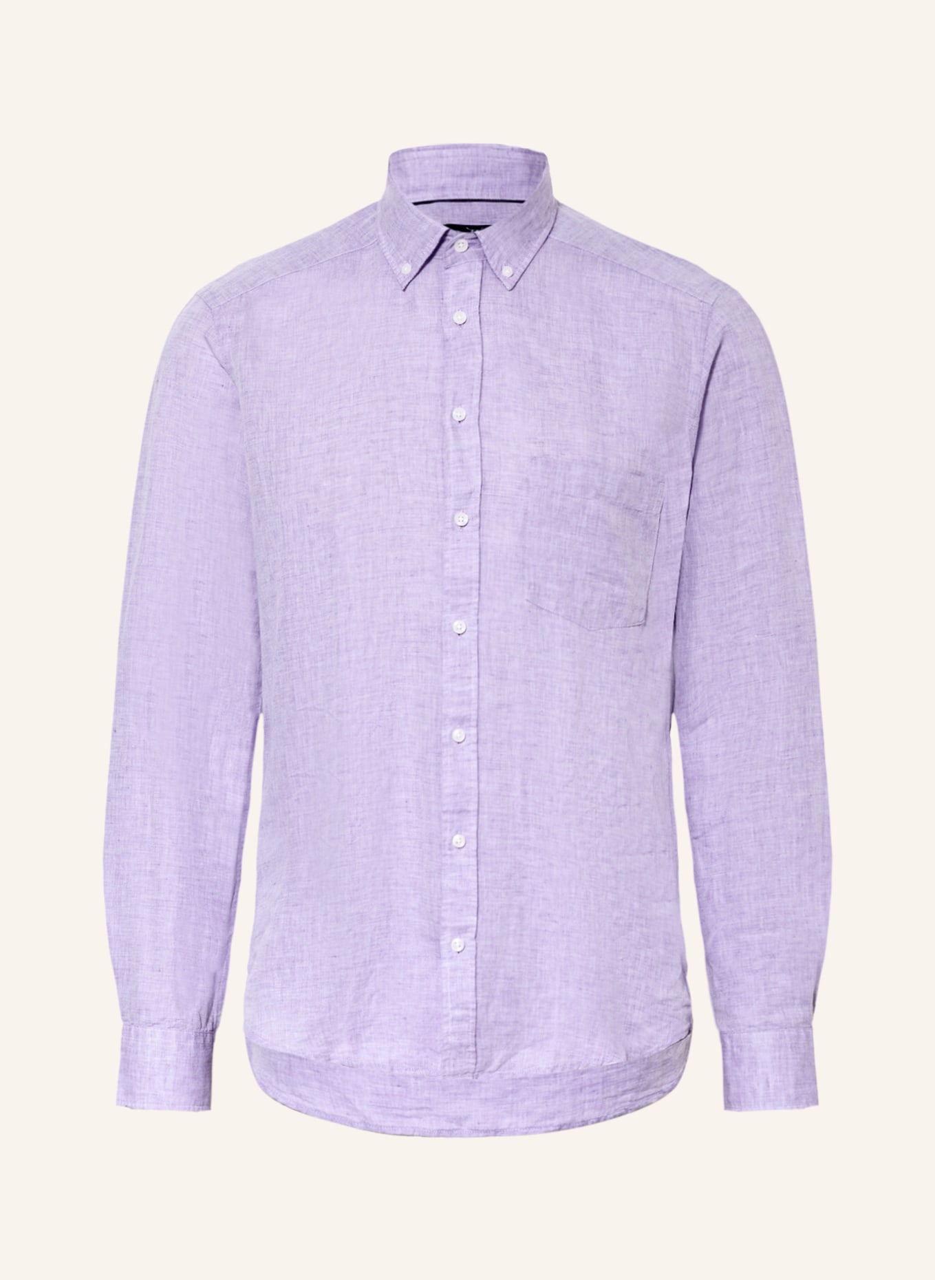 STROKESMAN'S Shirt regular fit with linen, Color: LIGHT PURPLE (Image 1)