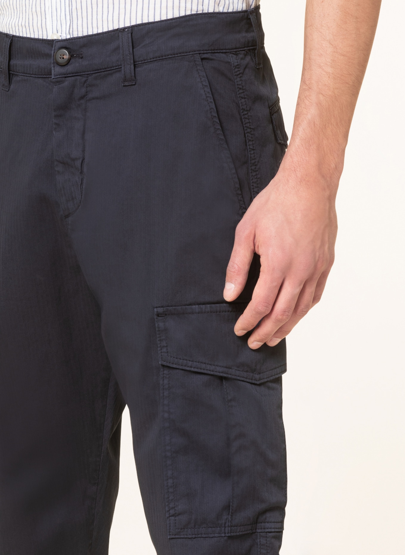 eleventy Cargo pants extra slim fit, Color: DARK BLUE (Image 5)