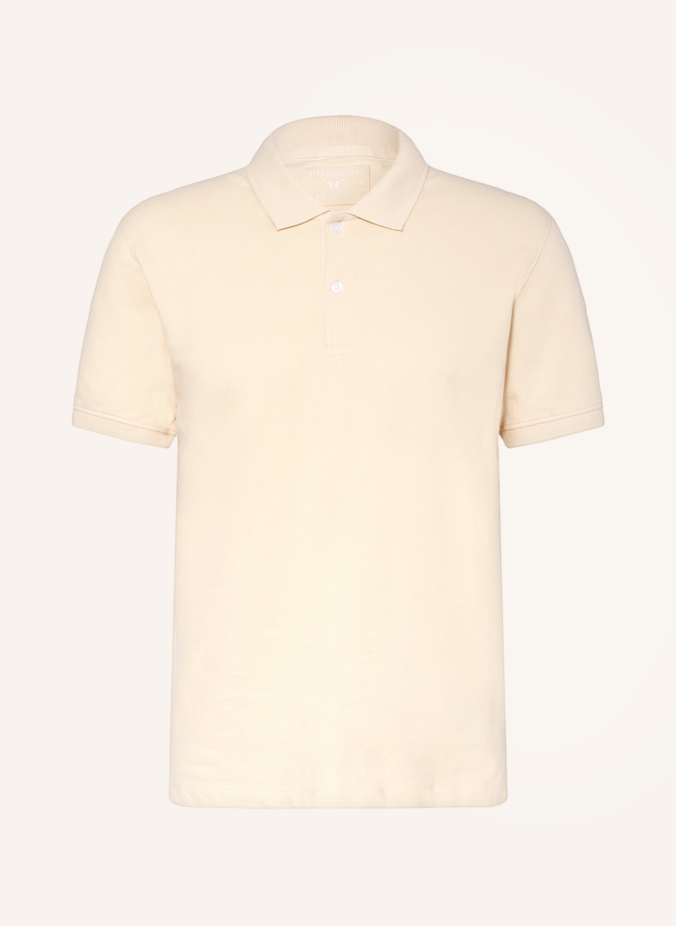STROKESMAN'S Piqué polo shirt, Color: LIGHT YELLOW (Image 1)