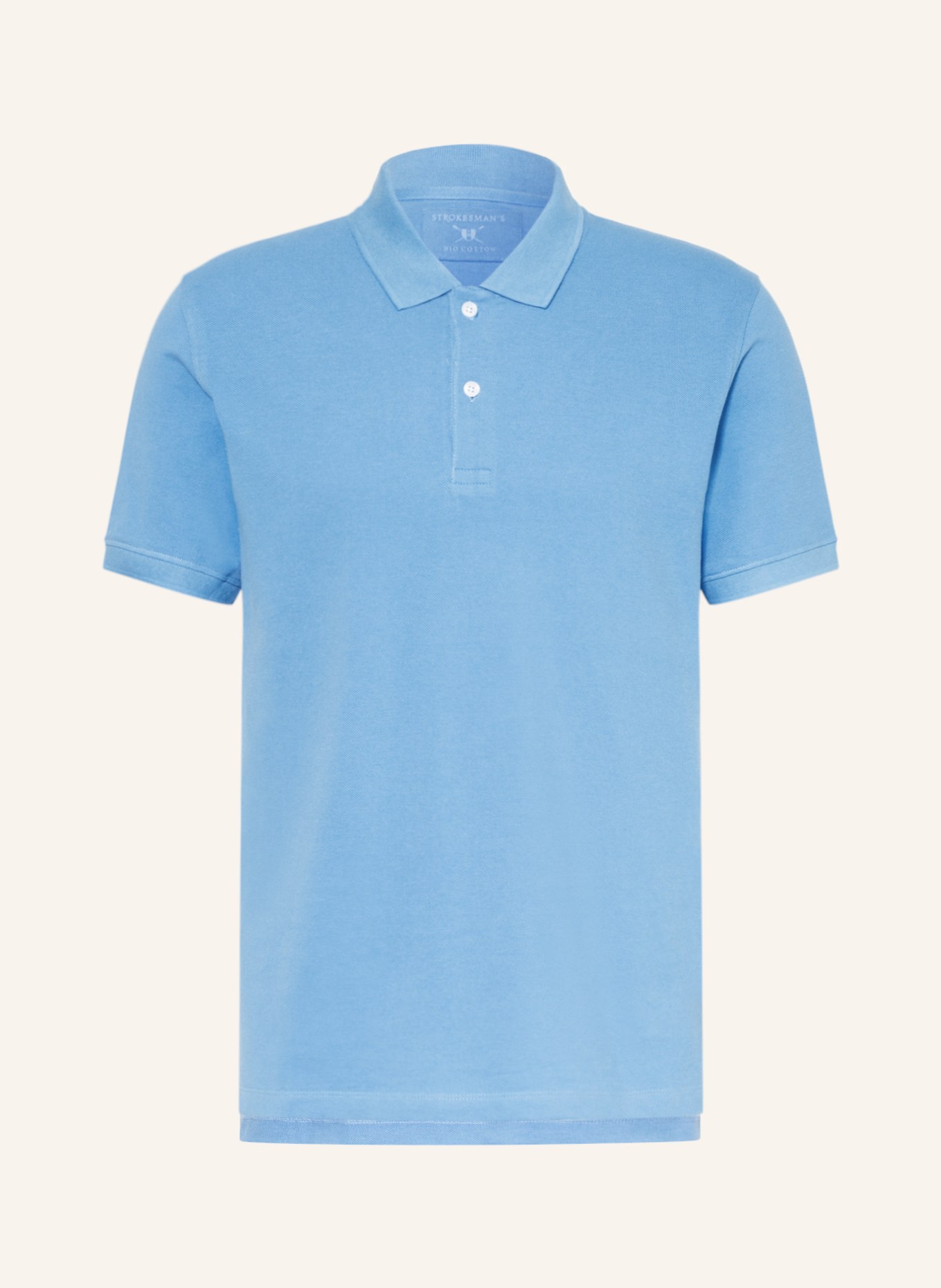 STROKESMAN'S Piqué-Poloshirt, Farbe: BLAU (Bild 1)