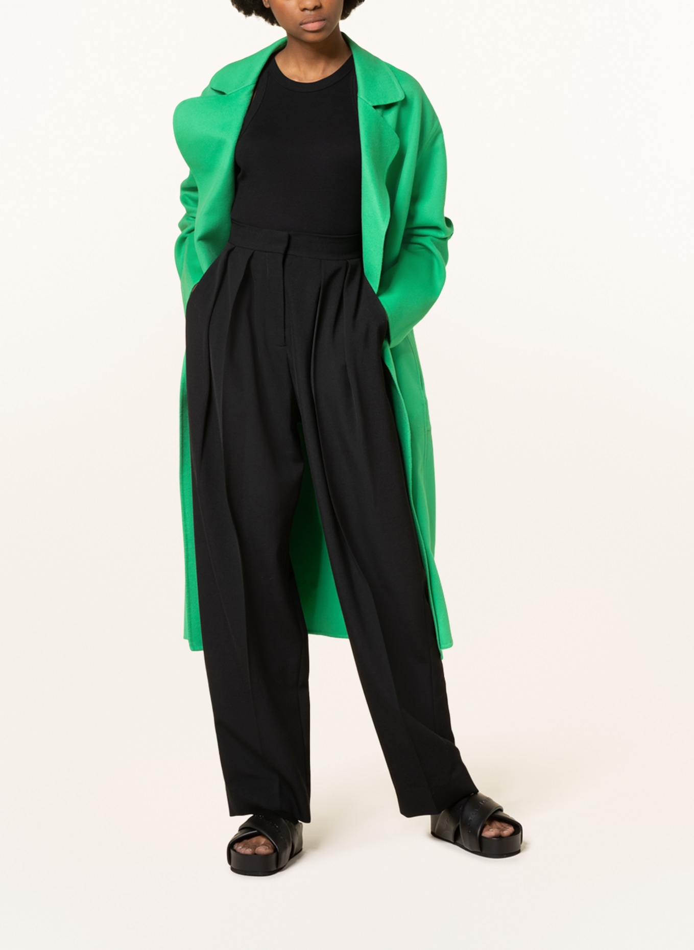 STELLA McCARTNEY Wide leg trousers, Color: BLACK (Image 2)
