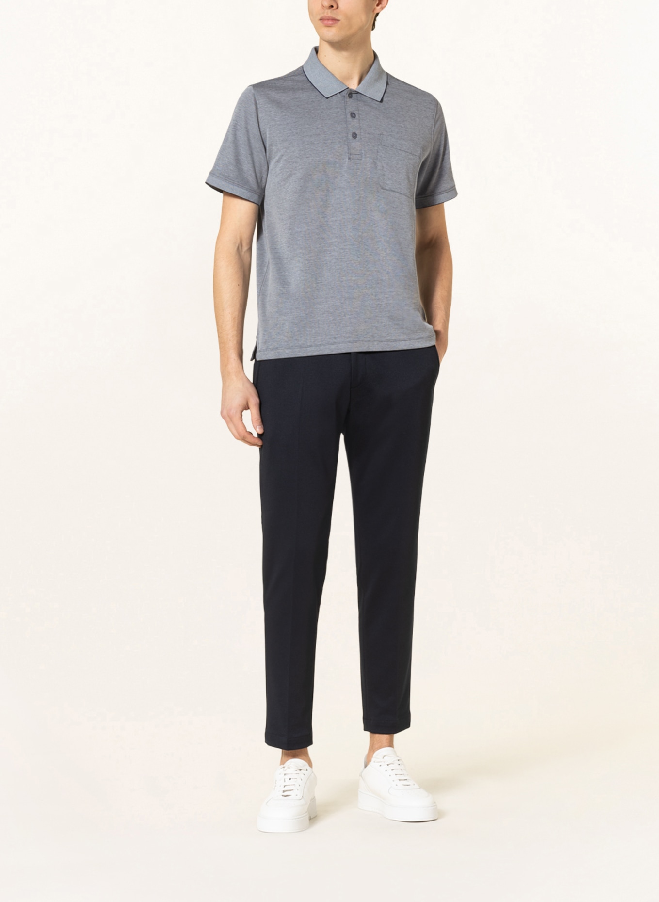 STROKESMAN'S Piqué-Poloshirt Regular Fit , Farbe: BLAUGRAU (Bild 2)
