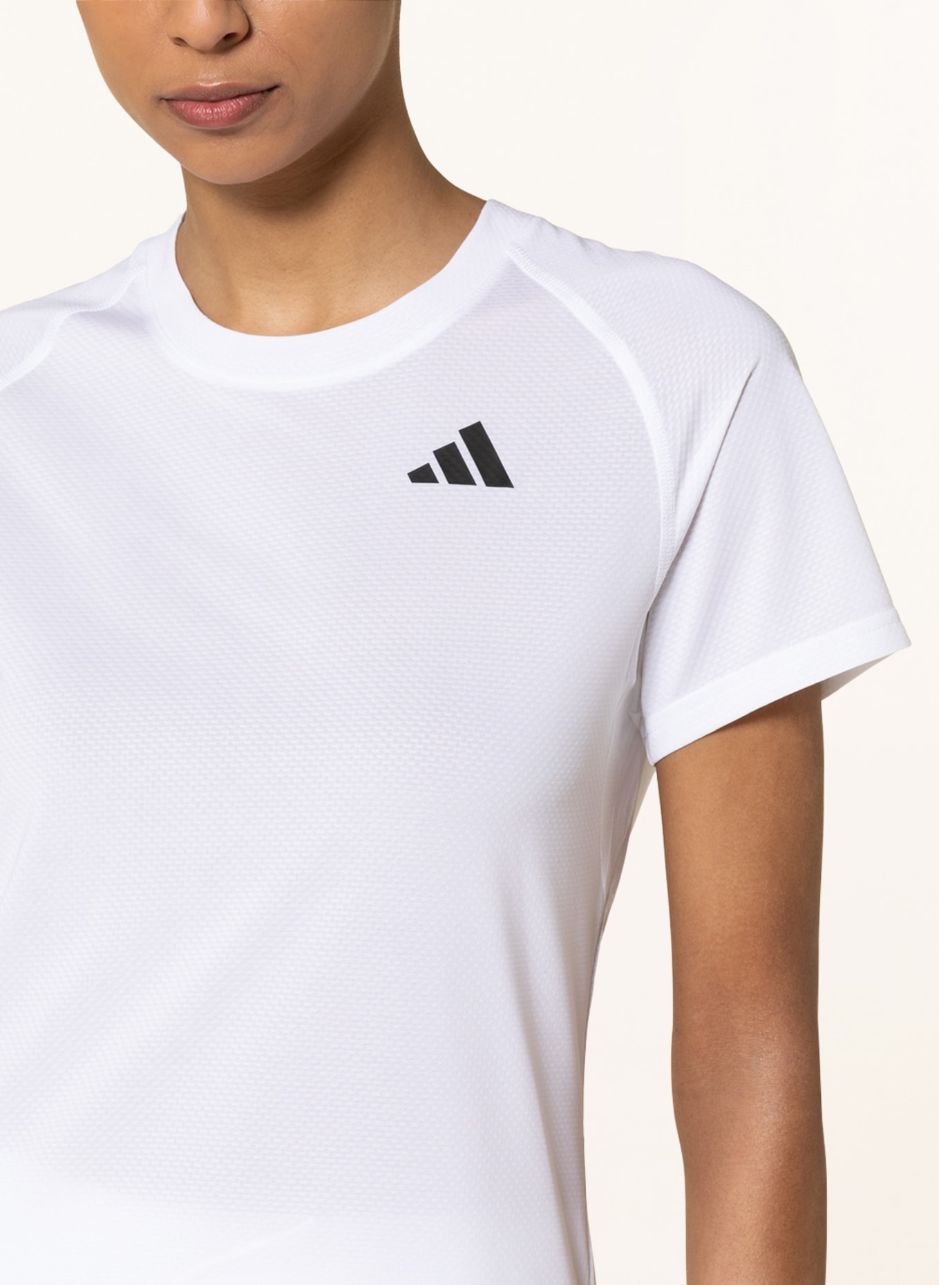 adidas T-Shirt CLUB mit Mesh, Farbe: WEISS (Bild 4)